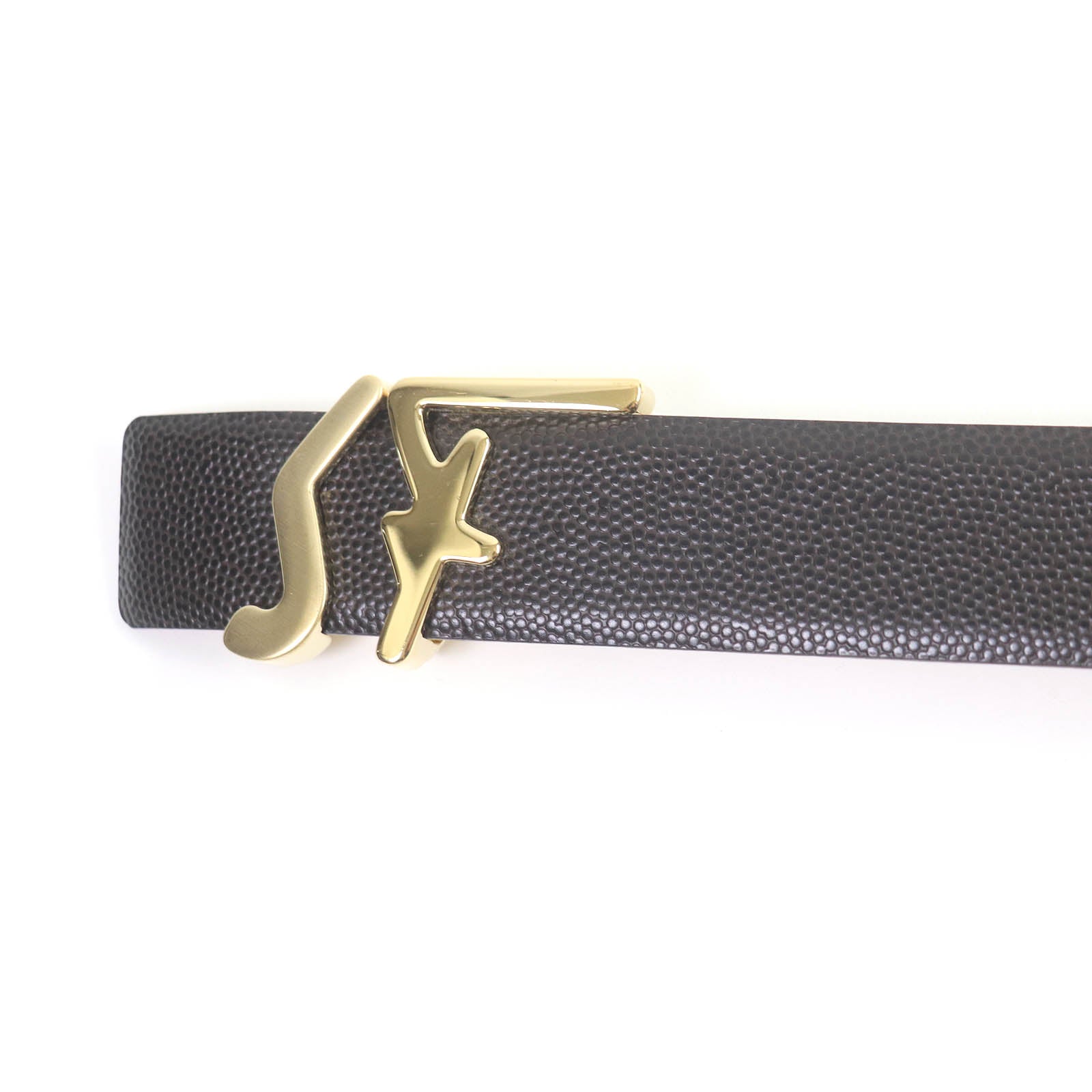 Salvatore Ferragamo Reversible Leather Belt Gold Logo