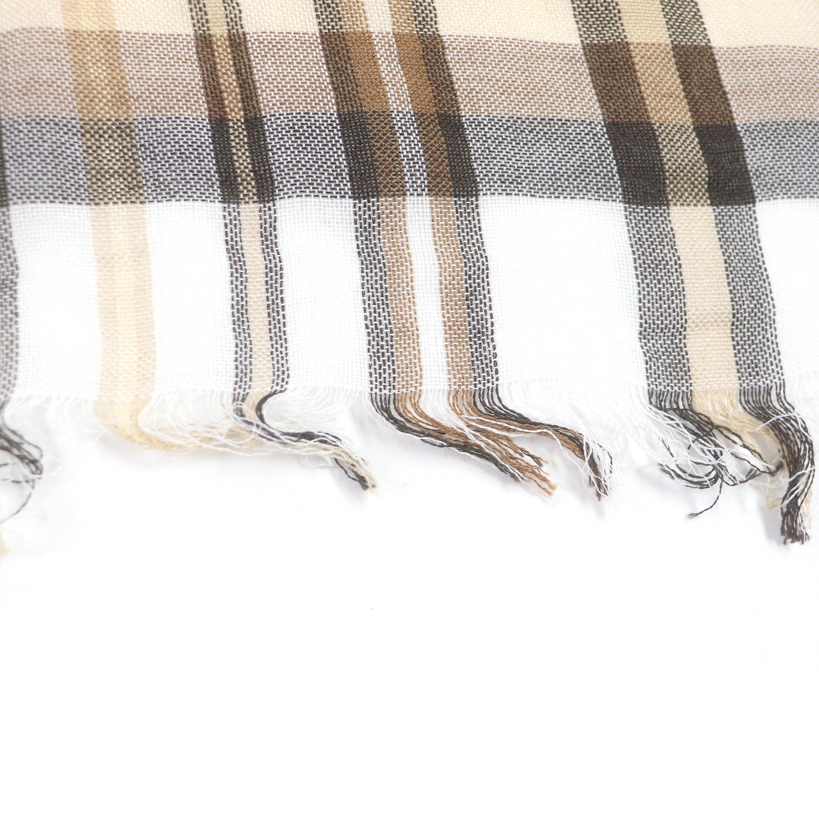 GUCCI Cotton Crest Logo Check Scarf