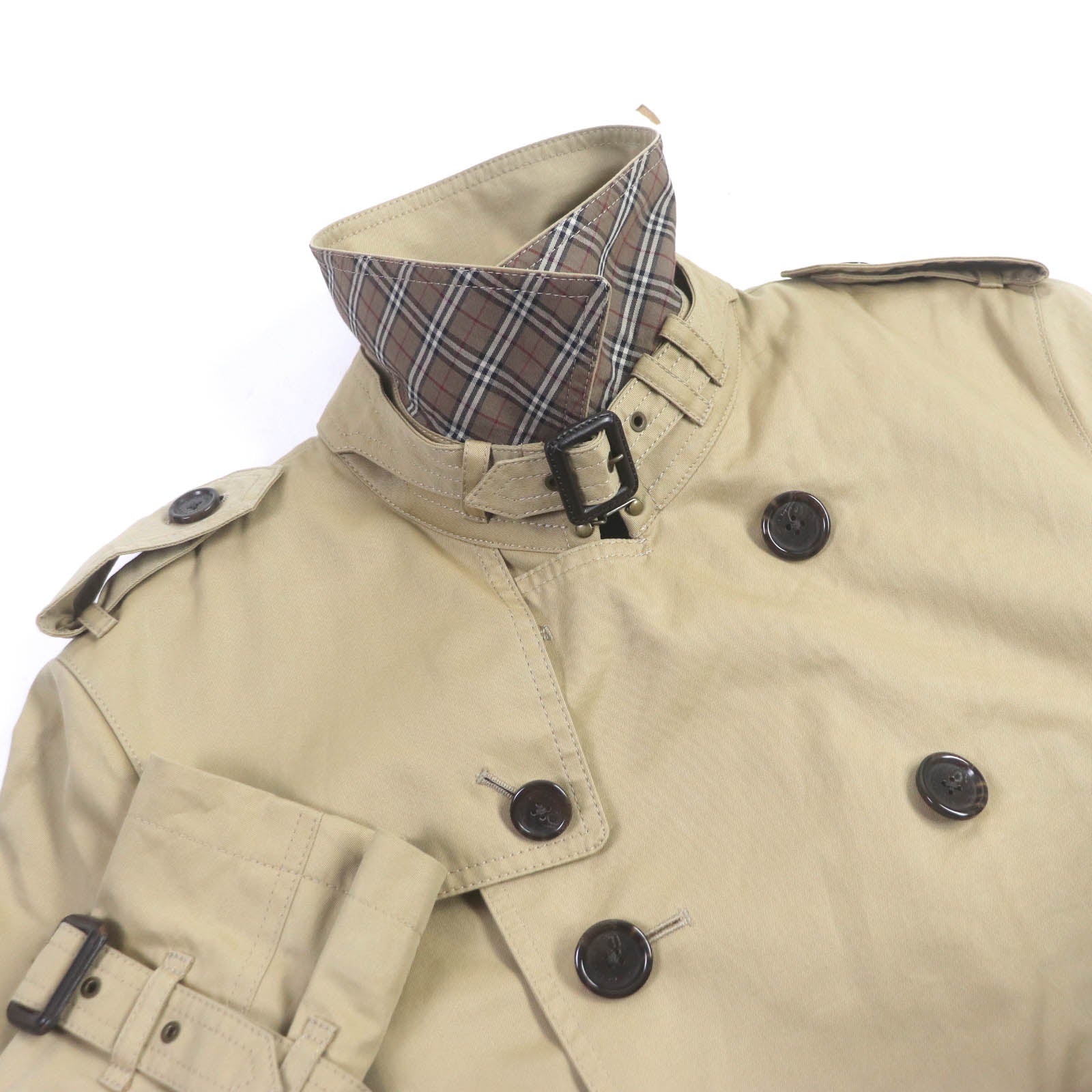 Burberry Cotton Trench Coat Beige L Men