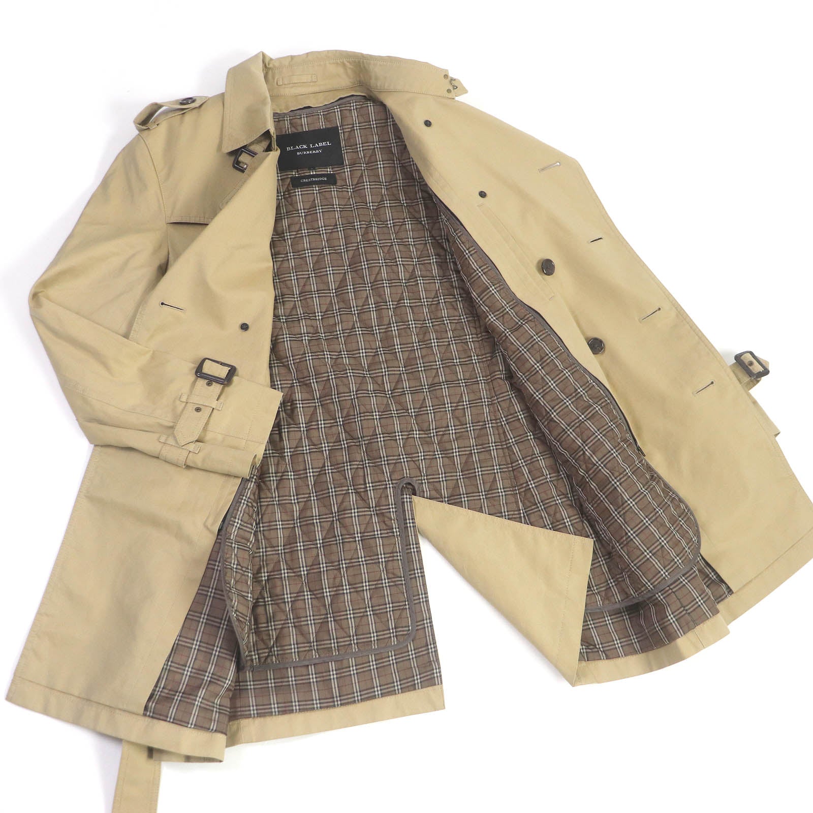 Burberry Cotton Trench Coat Beige L Men