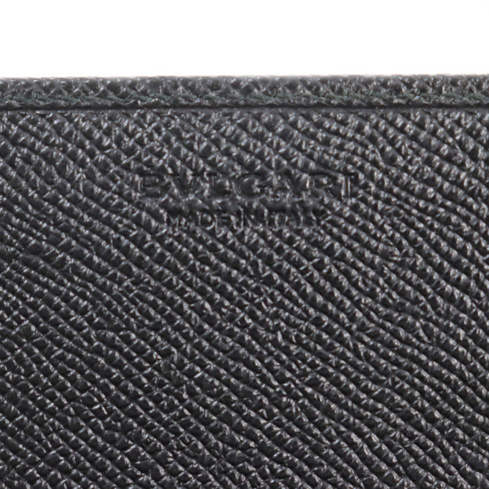 BVLGARI Leather Grain Logo Metal Card Case