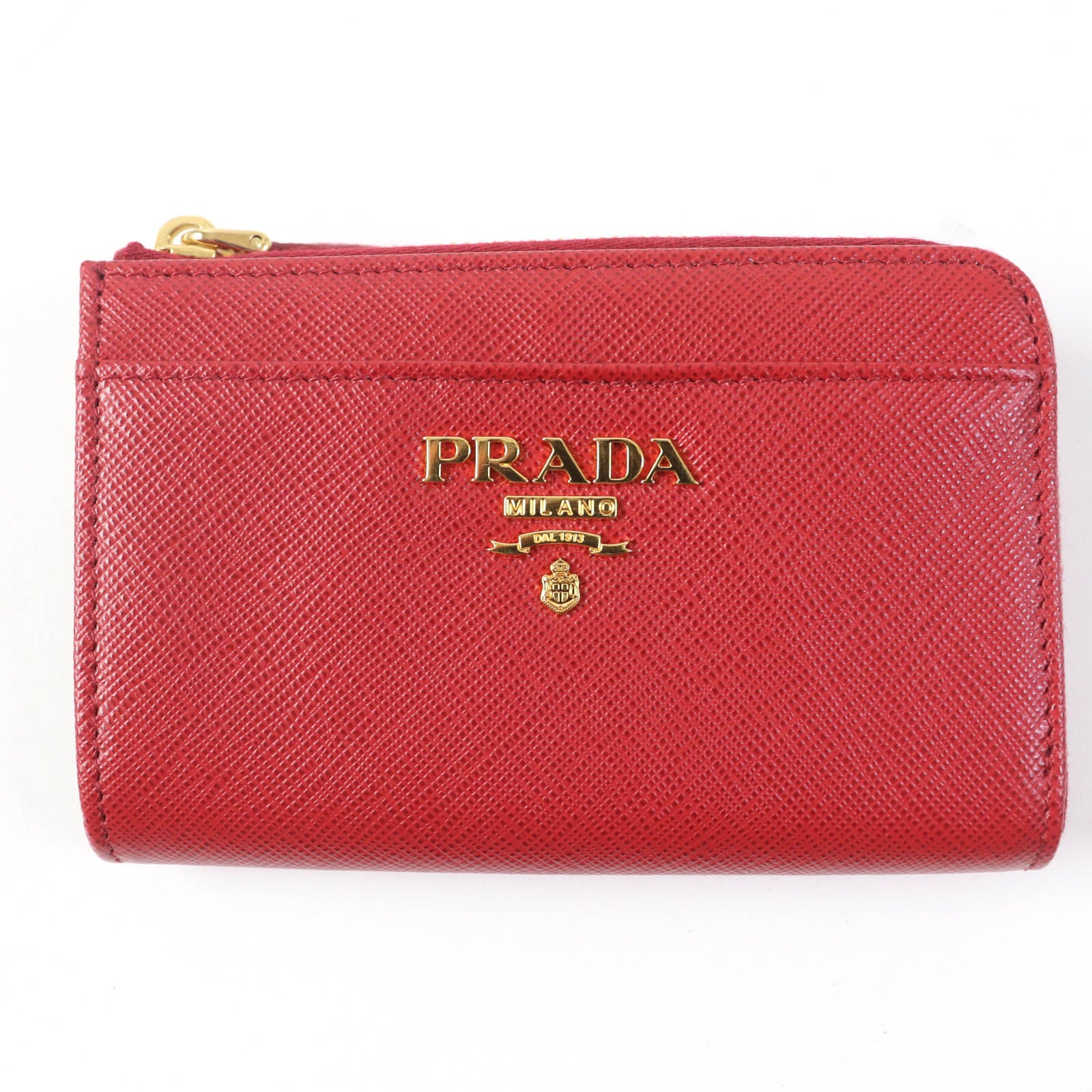 Prada Saffiano Leather Key Holder Coin Case