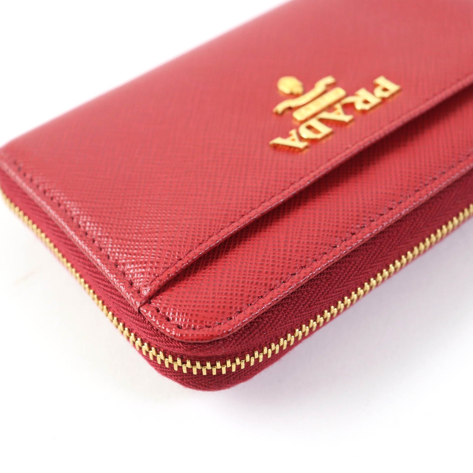 Prada Saffiano Leather Key Holder Coin Case