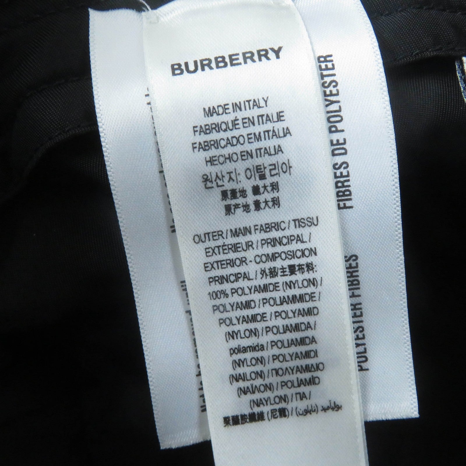 Burberry Nylon Horseferry Logo Bucket Hat Black M