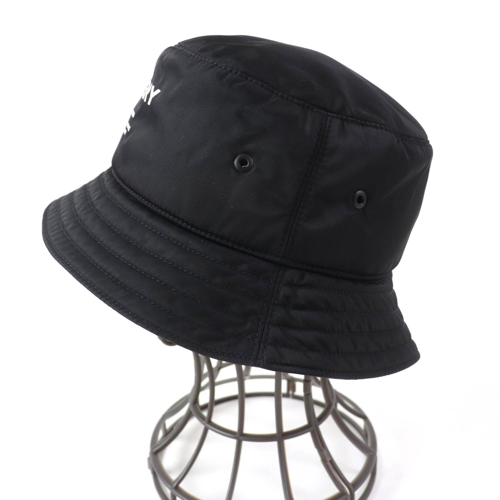 Burberry Nylon Horseferry Logo Bucket Hat Black M