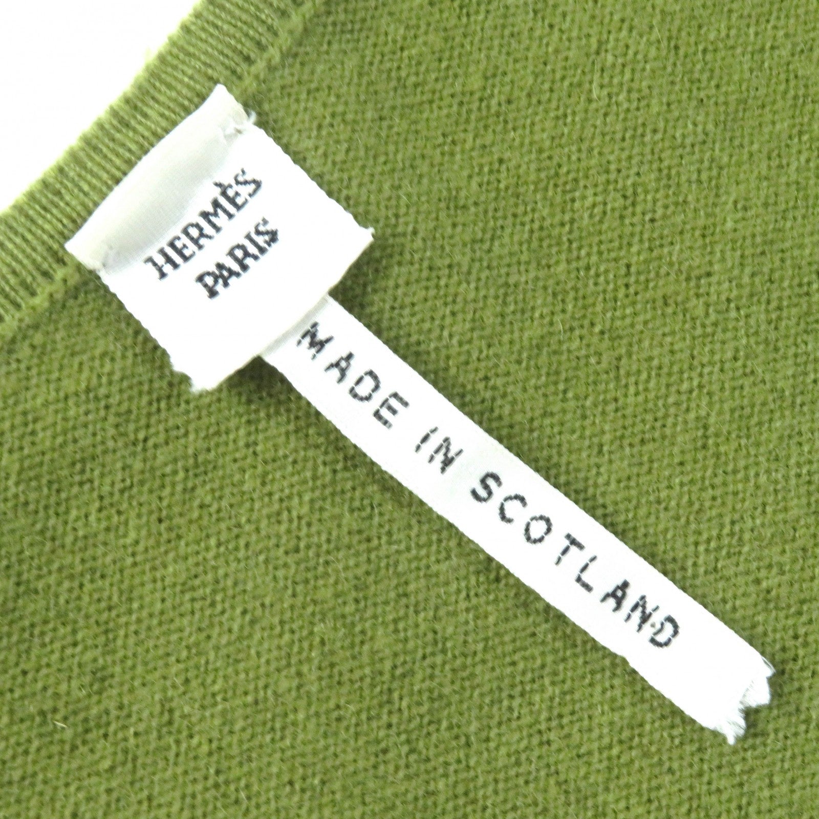 HERMES Cashmere Padlock Zip Top Cardigan Green