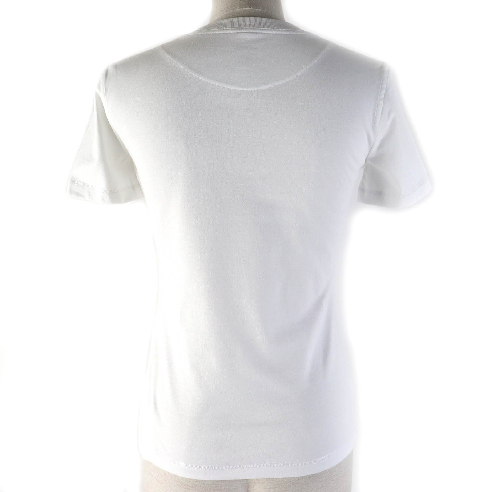 HERMES Cotton Chne Dunkel T-shirt White Navy