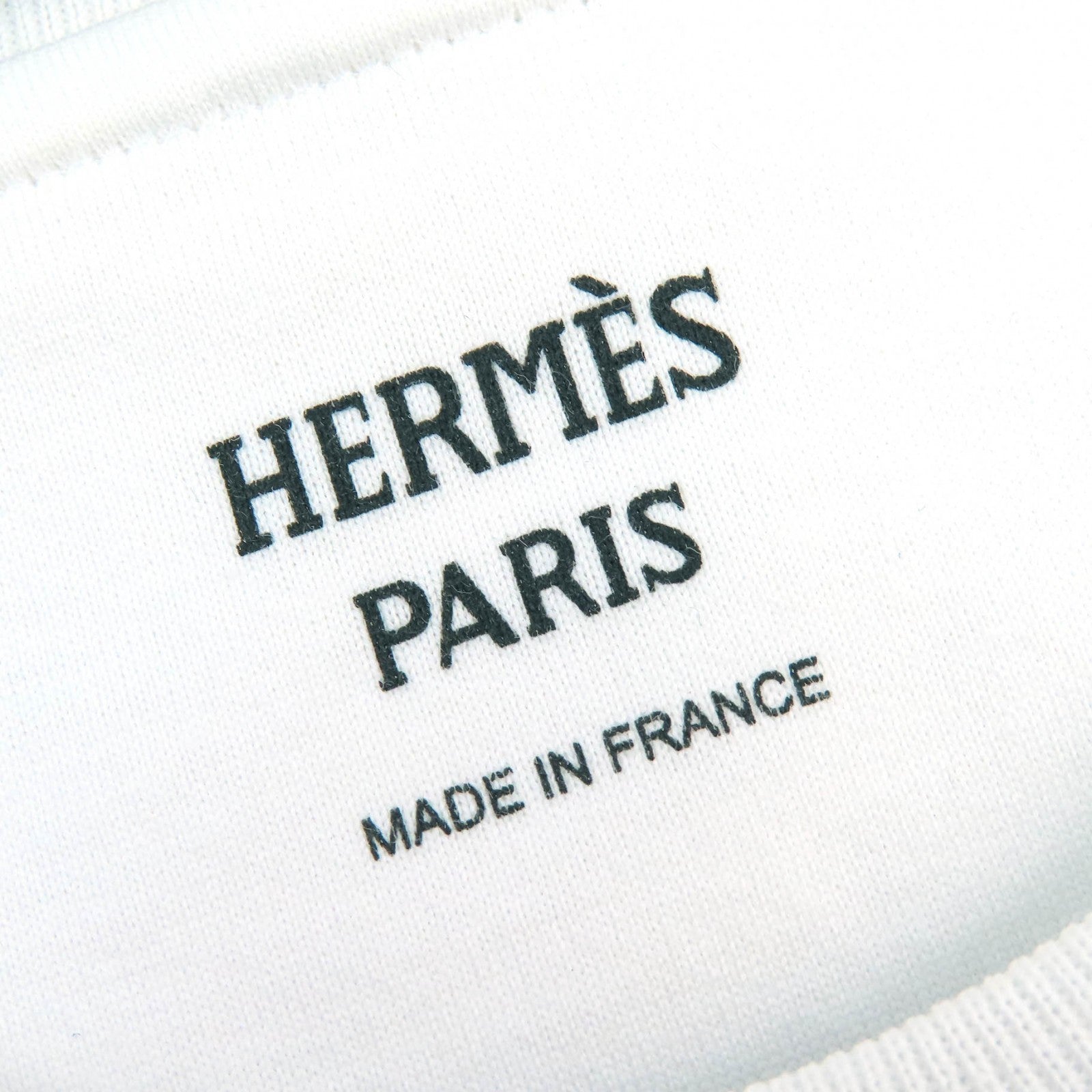 HERMES Cotton Chne Dunkel T-shirt White Navy