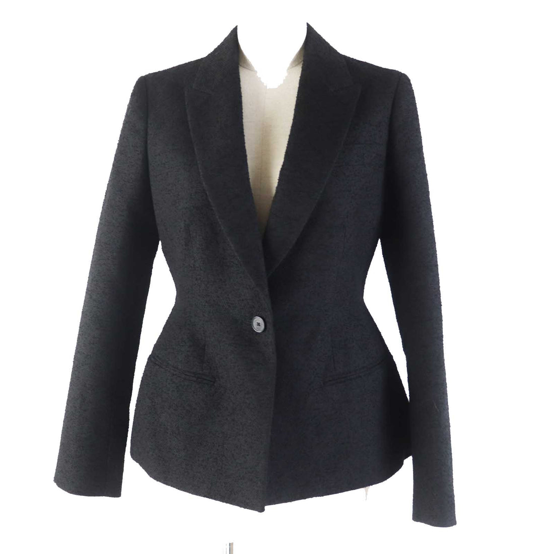 Dior Wool Cotton Tweed Jacket Black 40 Women