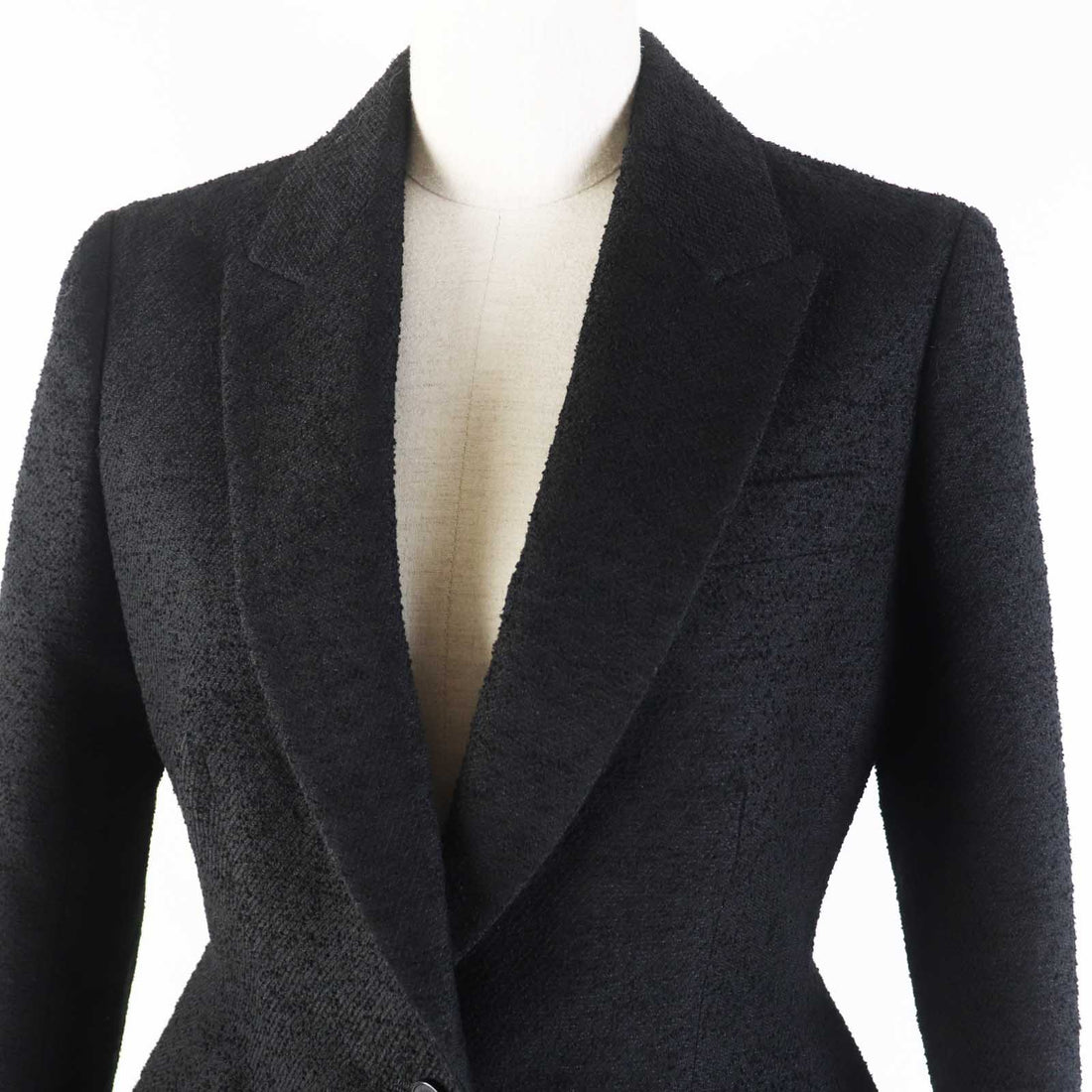 Dior Wool Cotton Tweed Jacket Black 40 Women