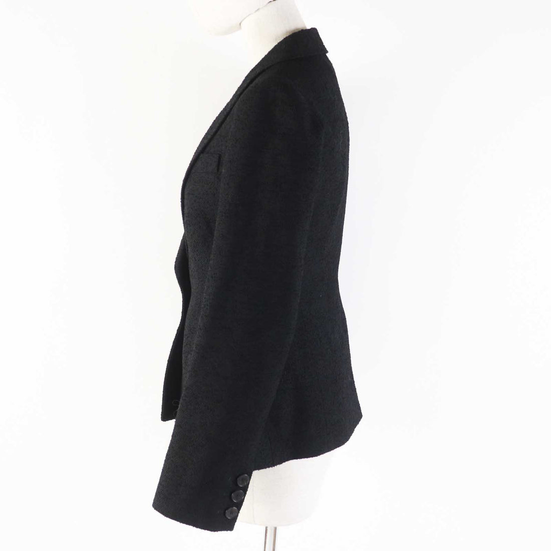 Dior Wool Cotton Tweed Jacket Black 40 Women