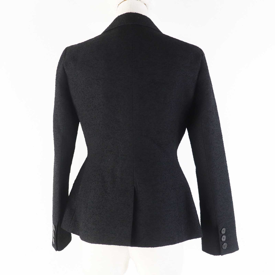 Dior Wool Cotton Tweed Jacket Black 40 Women