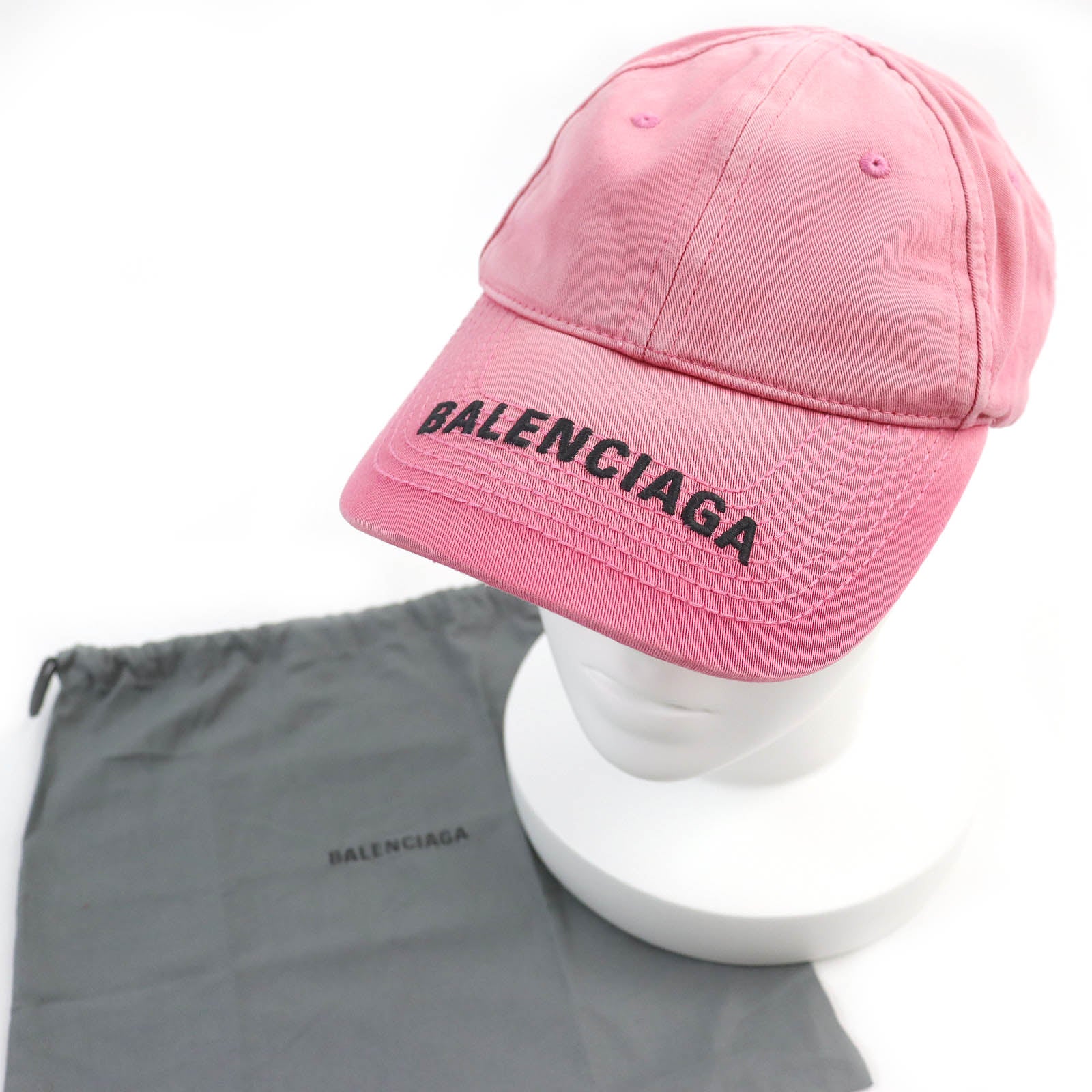 Balenciaga Cotton Logo Embroidered Vintage Baseball Cap