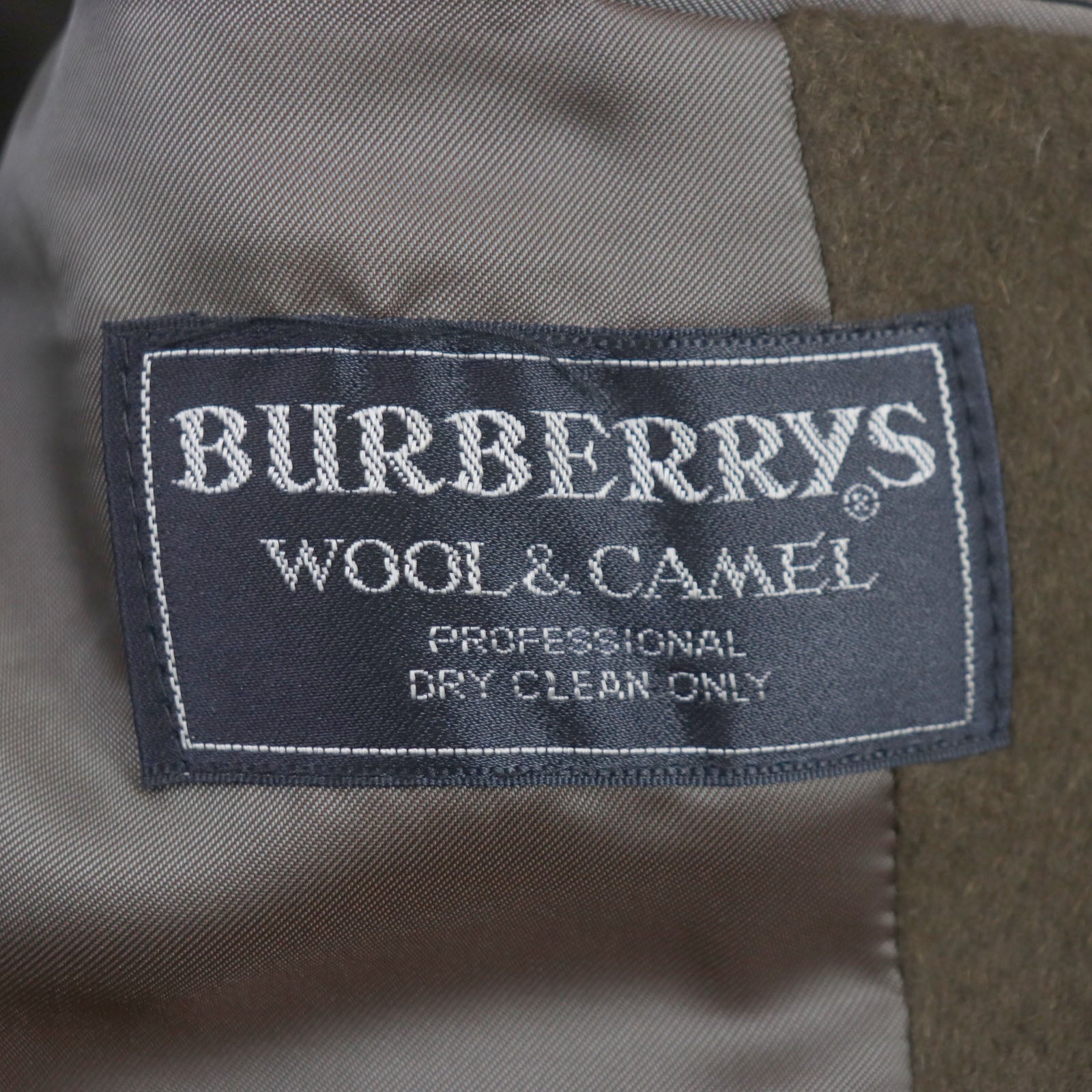 Burberry Vintage Wool Camel Coat Dark Brown