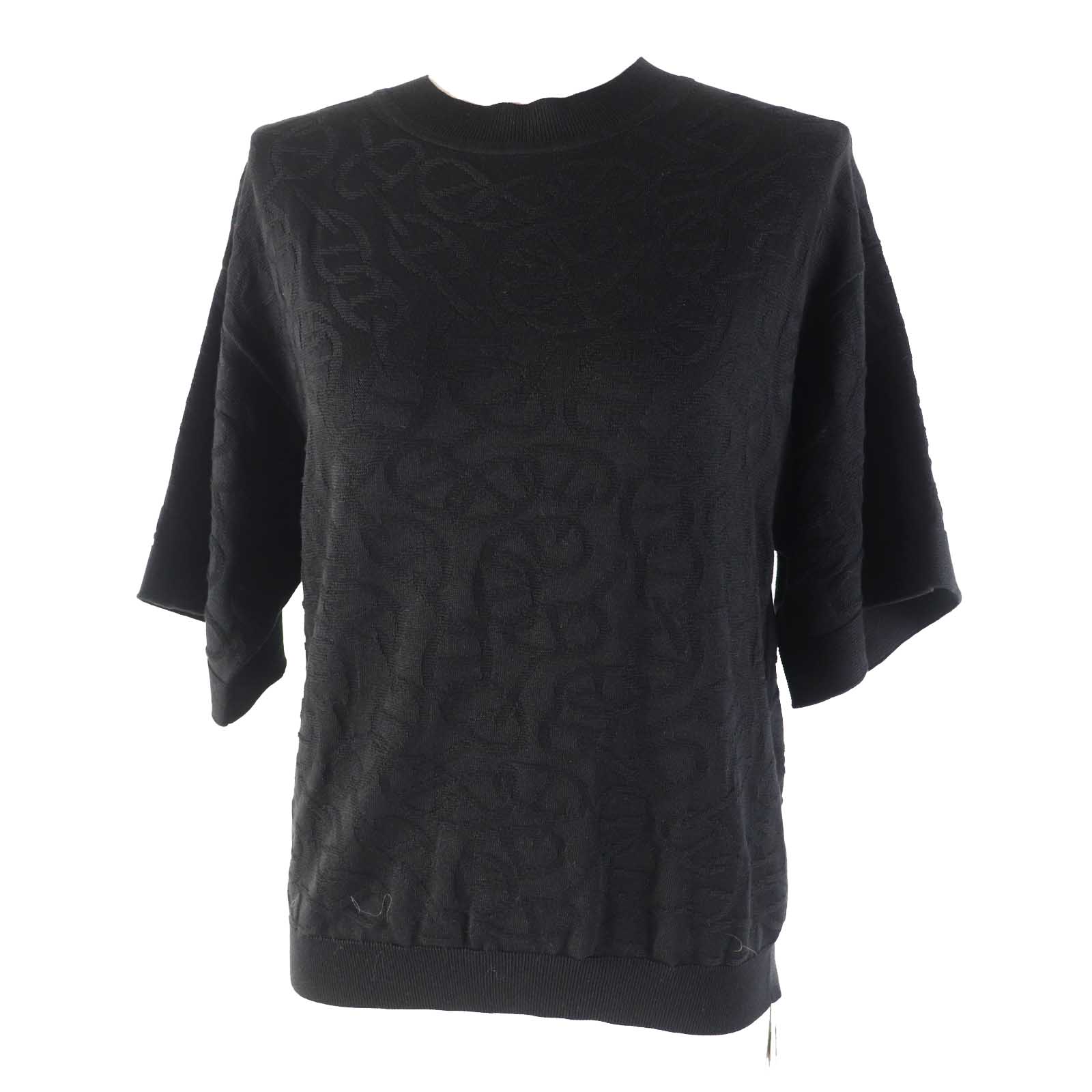 Hermes Silk Cotton Knit T-Shirt Black 34