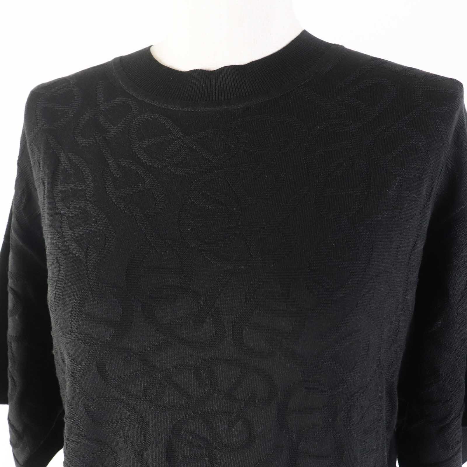 Hermes Silk Cotton Knit T-Shirt Black 34