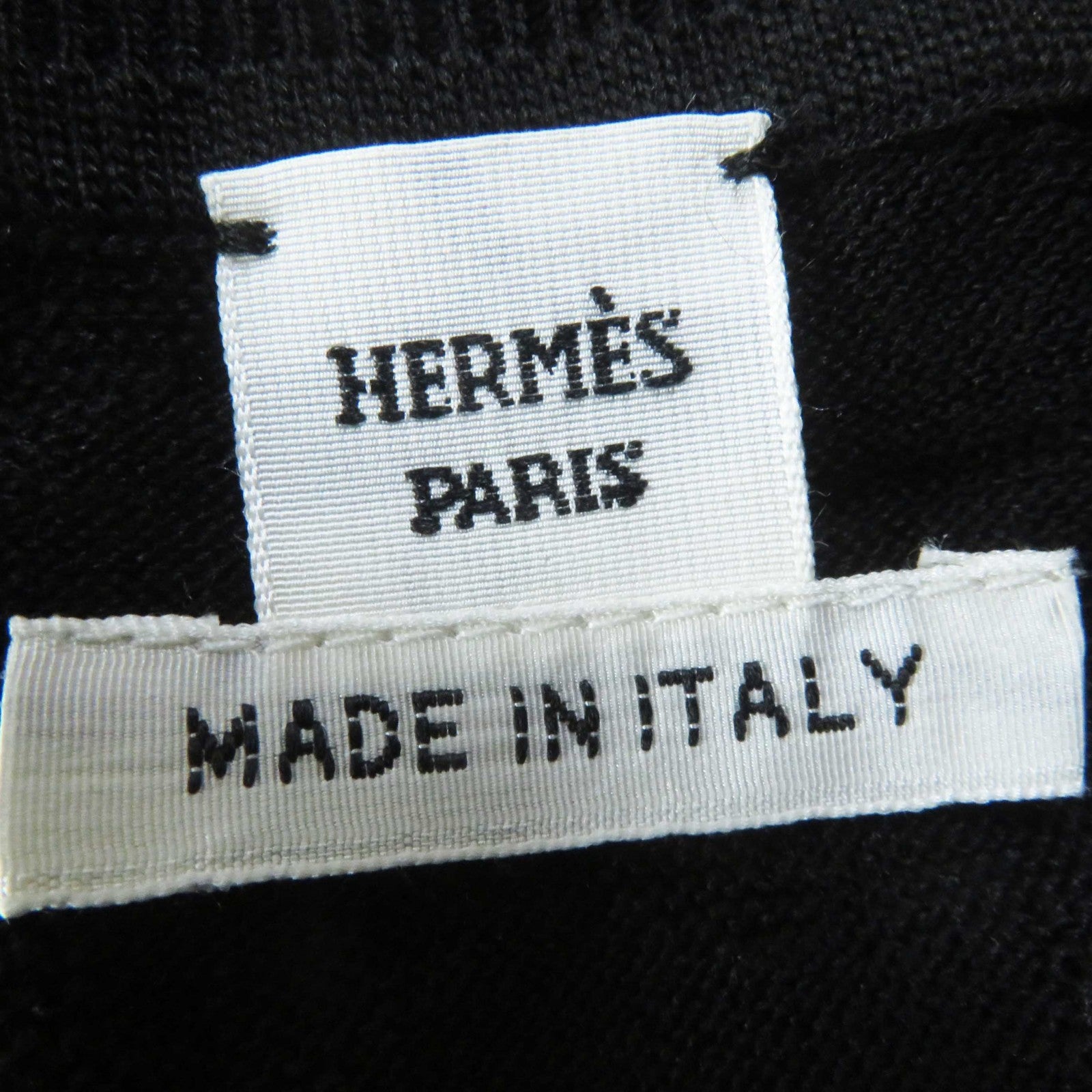 Hermes Silk Cotton Knit T-Shirt Black 34