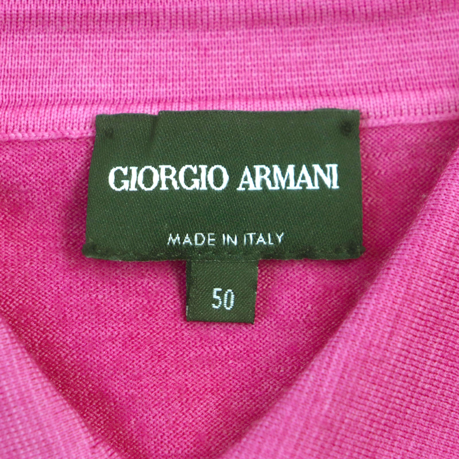 Giorgio Armani Wool Knit Half Button Collar Pink