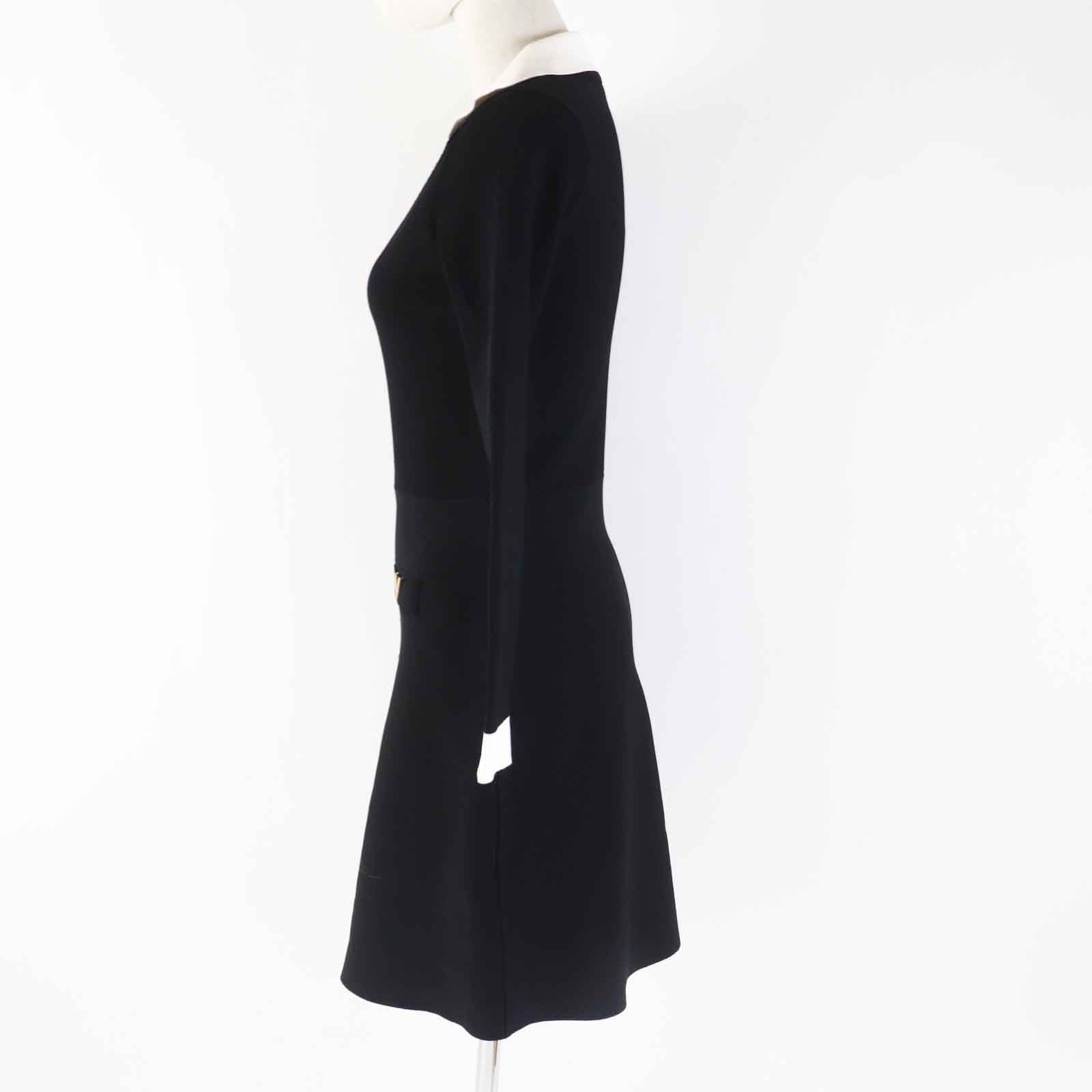 Valentino Rayon Polyester Dress S Black White