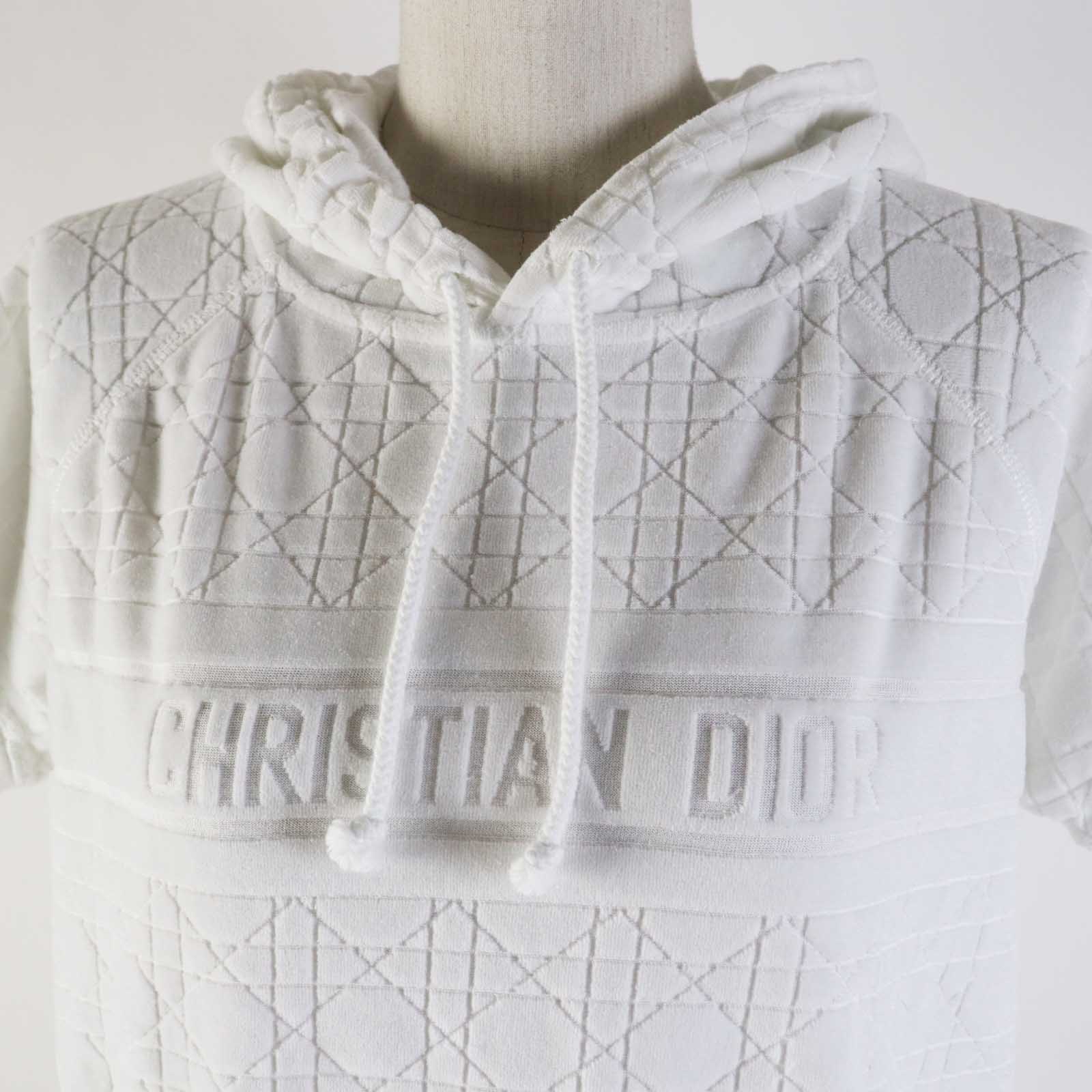 Dior Cotton Hoodie Sweatshirt XS White