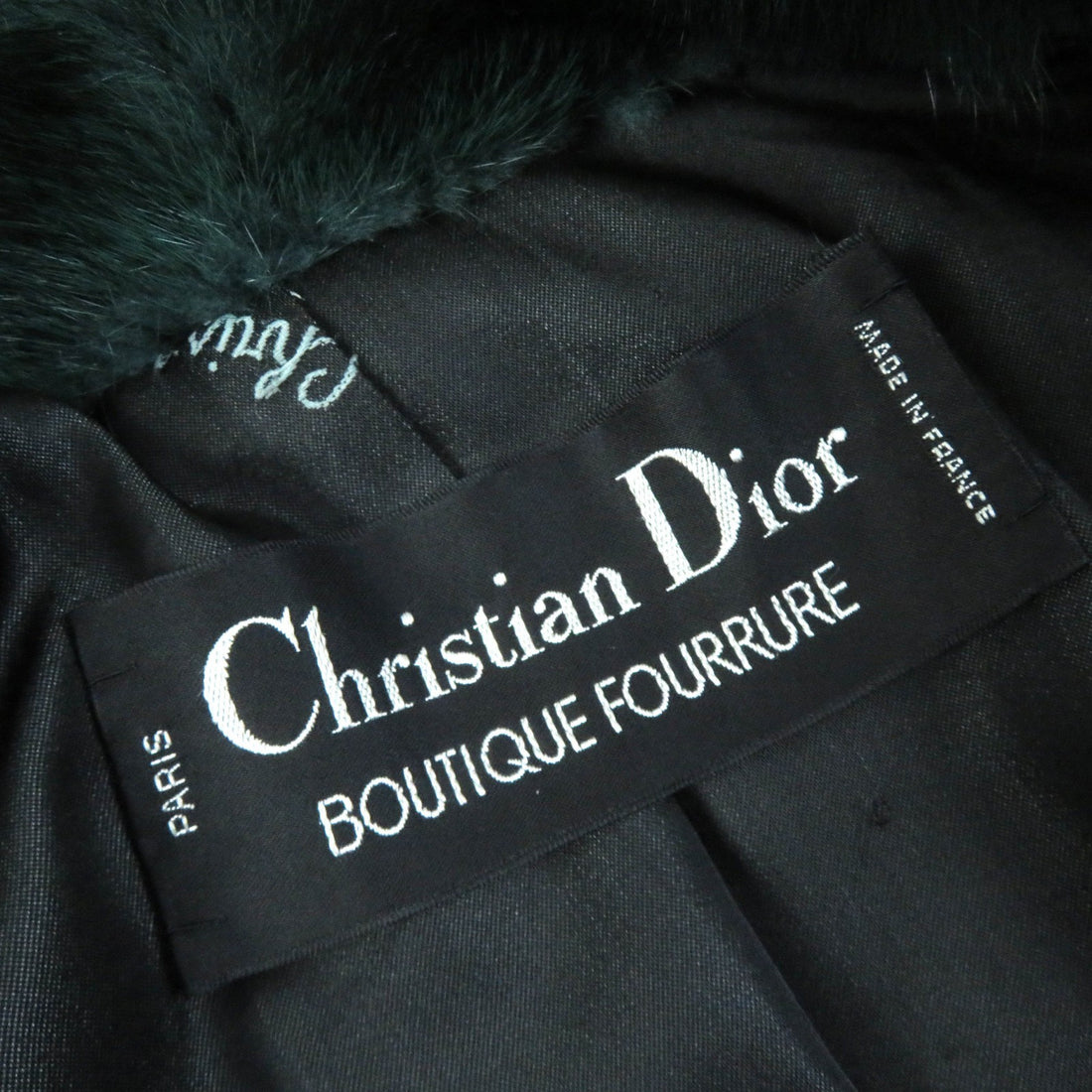 Christian Dior Mink Fur Coat Green Size L