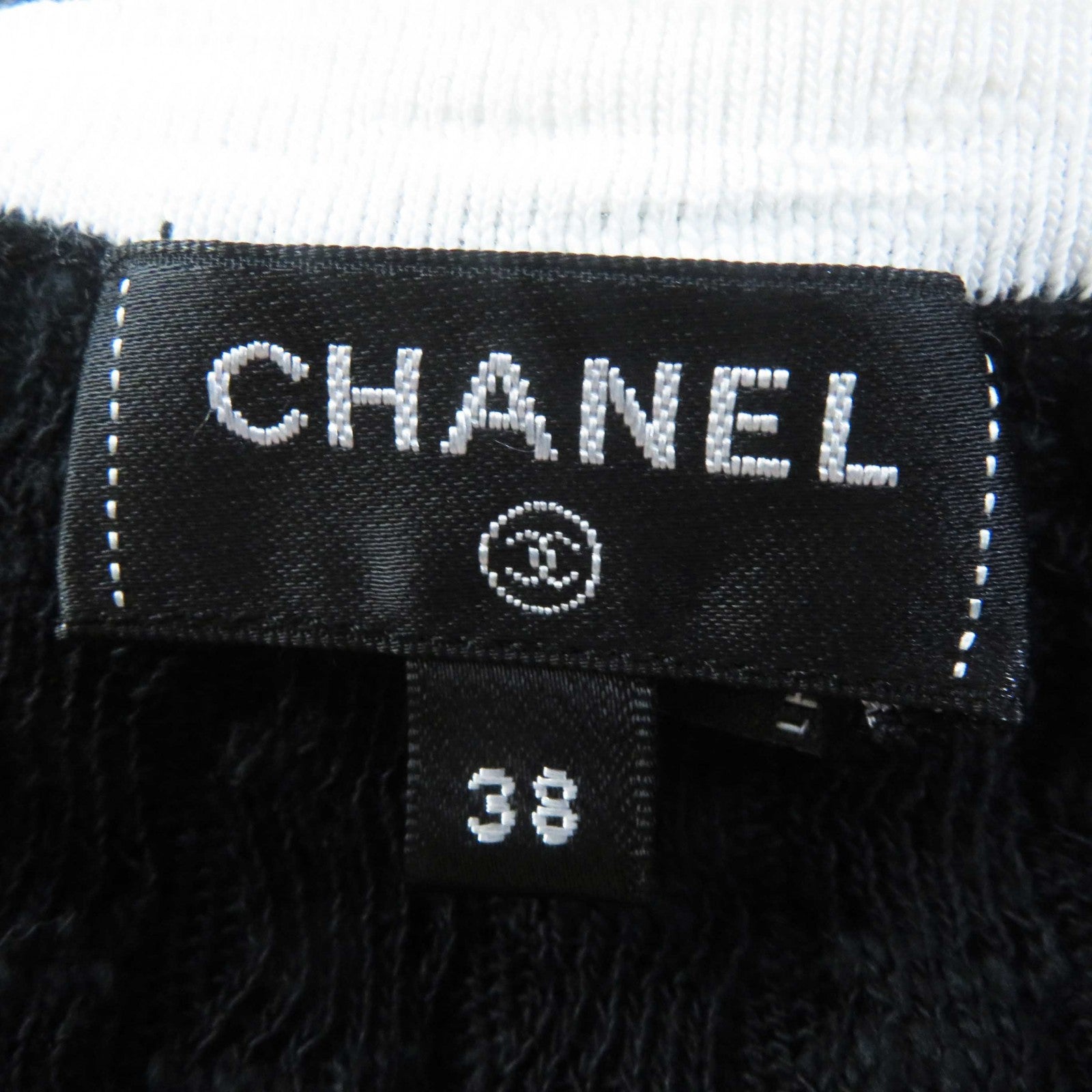 Chanel Cotton Silk Two-Tone Short-Sleeve Knit Dress