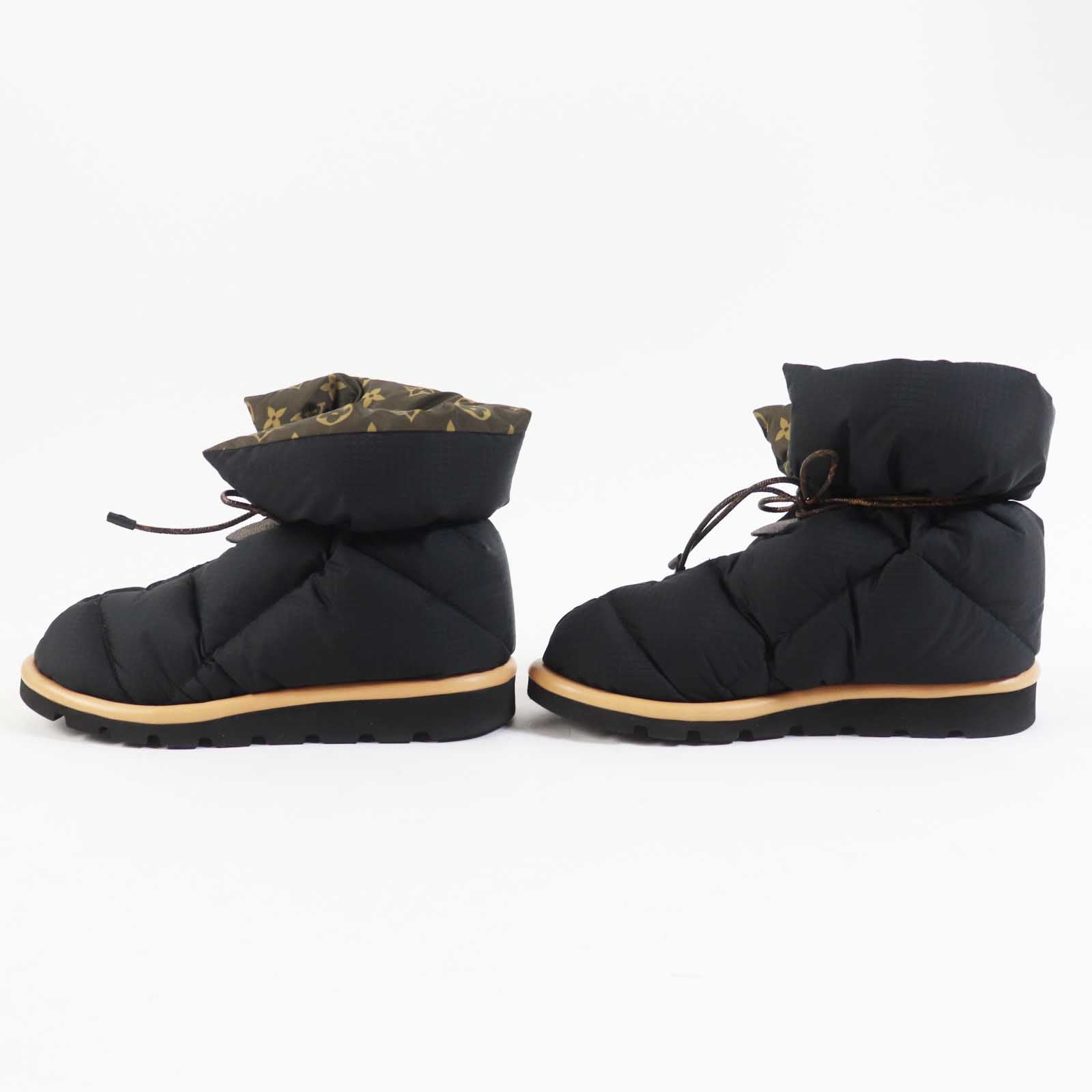 Louis Vuitton Monogram Snow Boots Black 38 Women