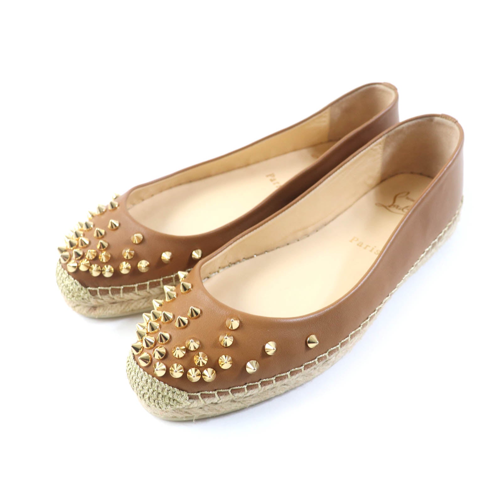 Christian Louboutin ALIOCHETTE Spiked Leather Flats