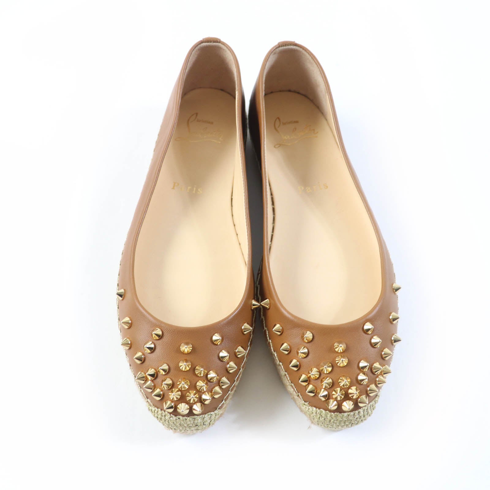 Christian Louboutin ALIOCHETTE Spiked Leather Flats