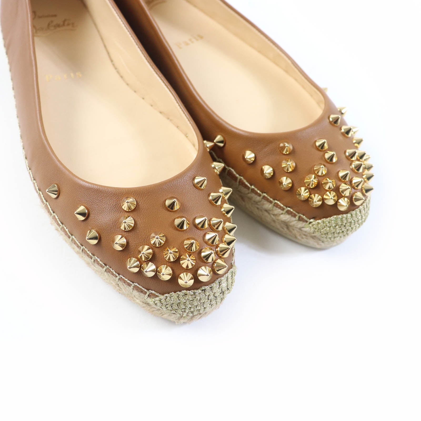 Christian Louboutin ALIOCHETTE Spiked Leather Flats