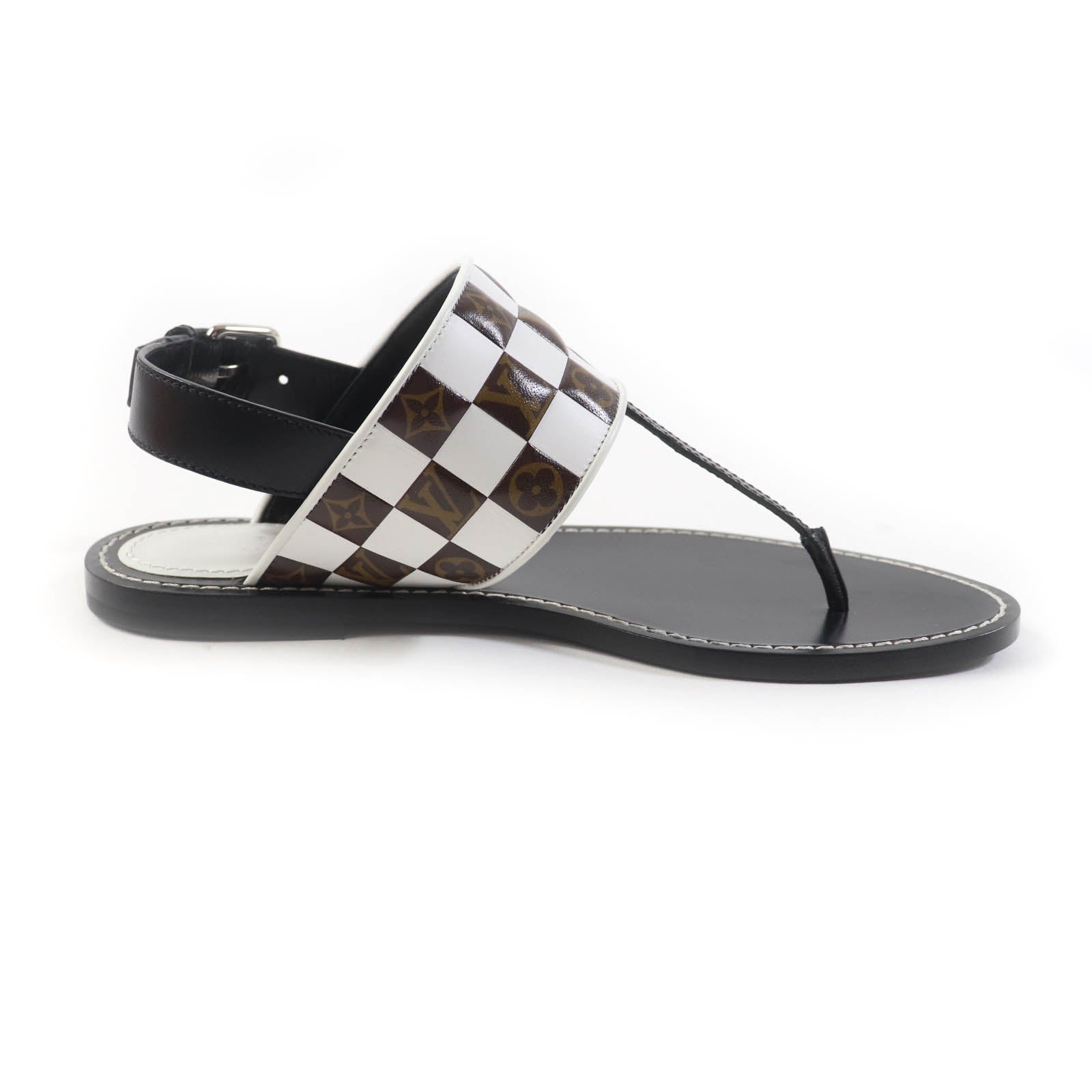 Louis Vuitton Monogram Damier Leather Sandals 37.5