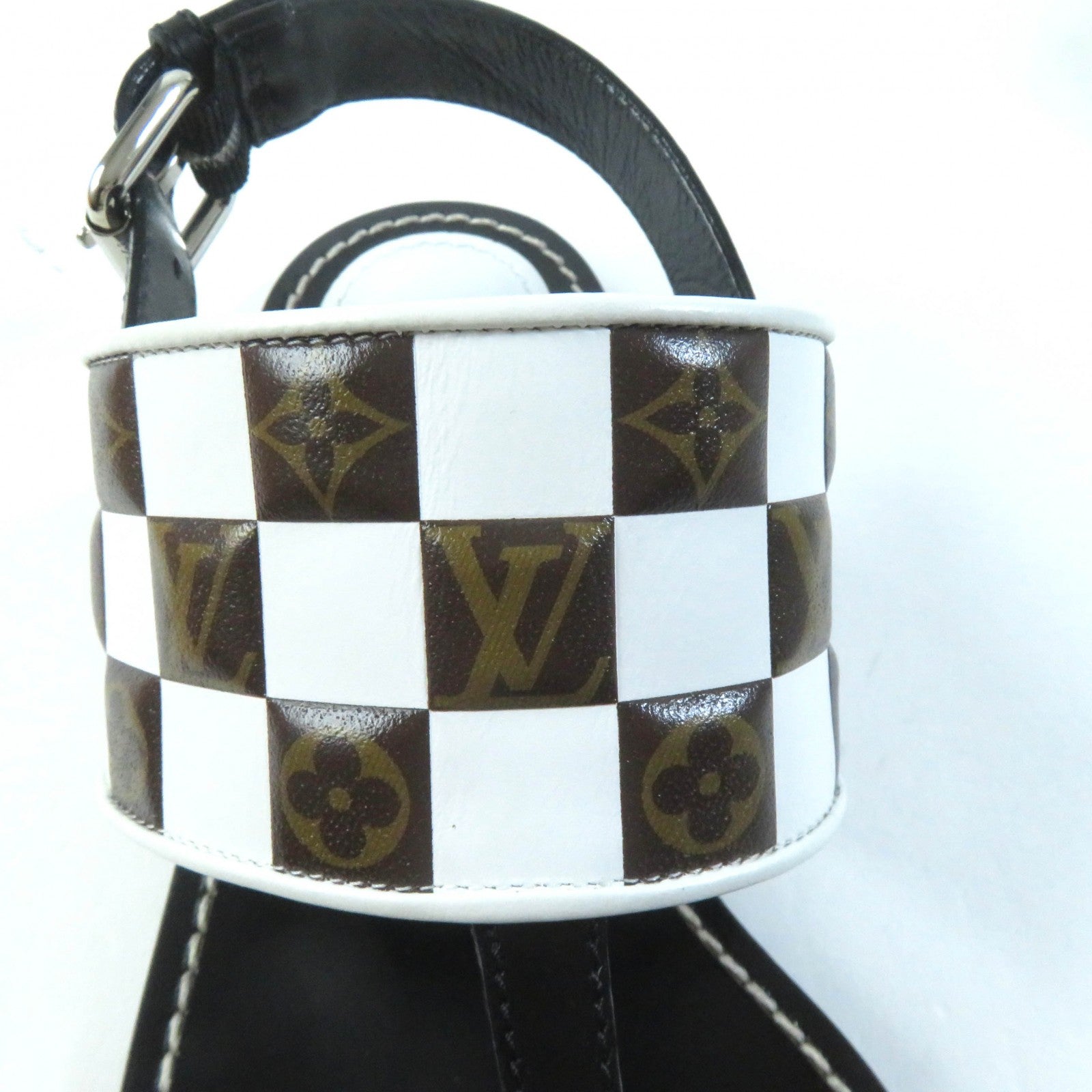 Louis Vuitton Monogram Damier Leather Sandals 37.5