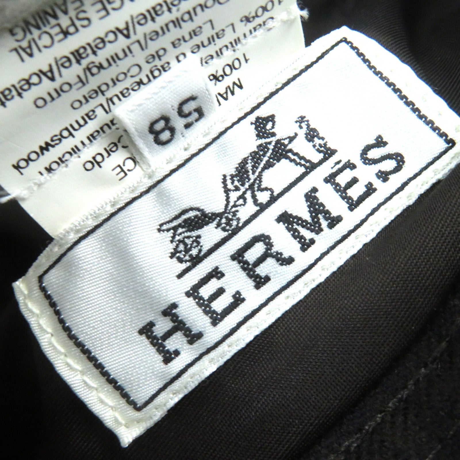 Hermes Deerskin Bucket Hat Check Pattern