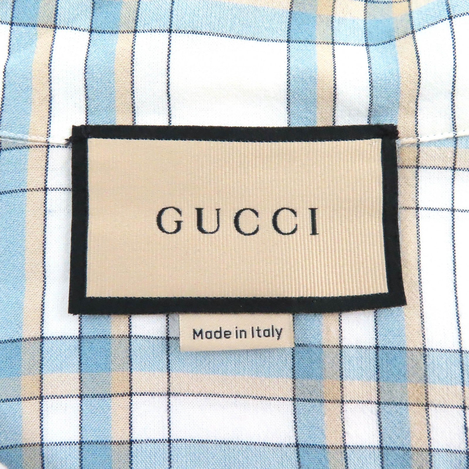 GUCCI Rayon Check Bowling Shirt 48