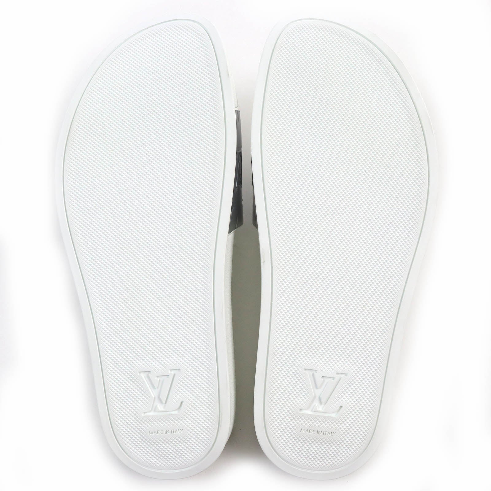 Louis Vuitton Monogram Slide Sandals Silver