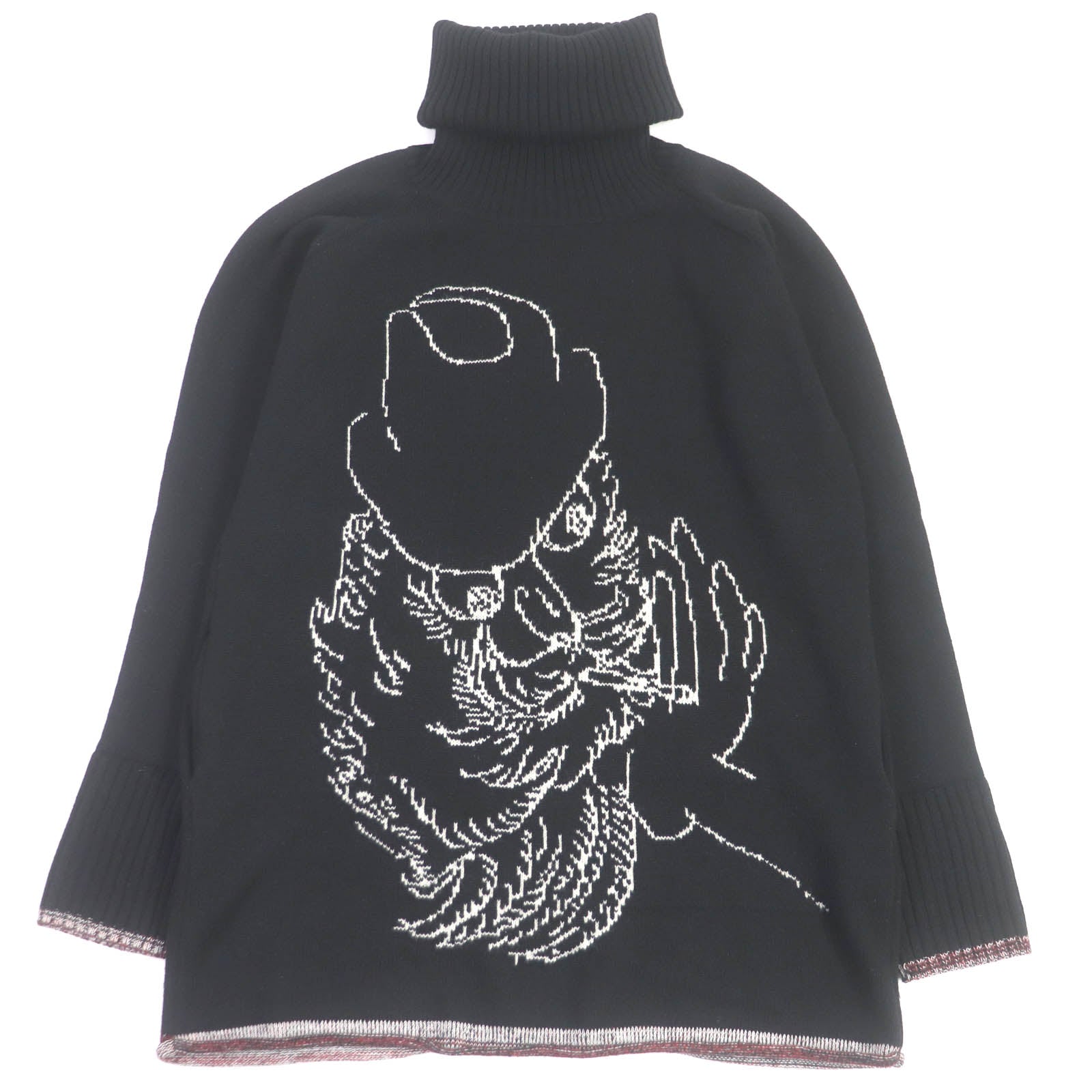 Yohji Yamamoto Wool Cotton Turtleneck Sweater