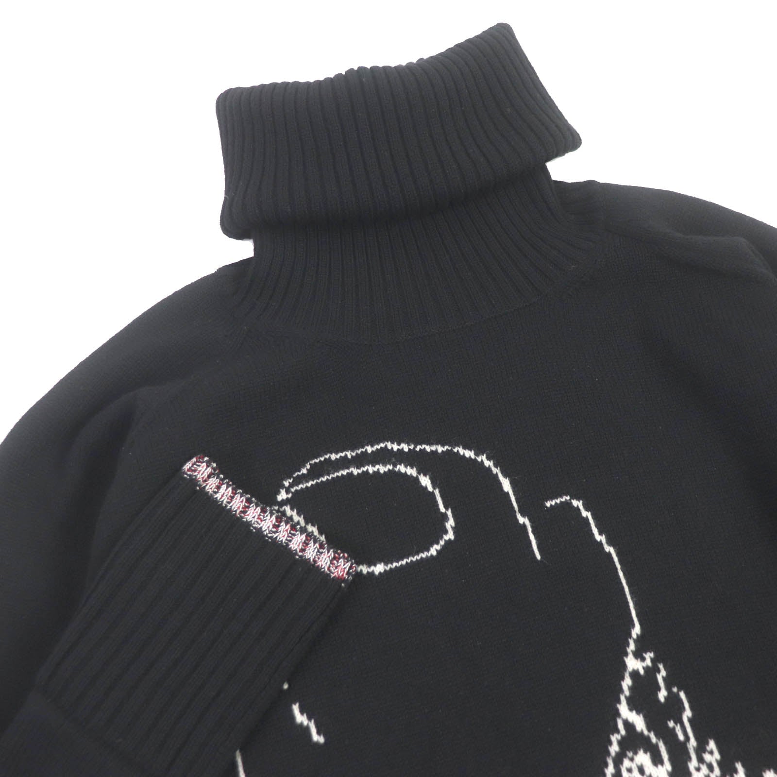 Yohji Yamamoto Wool Cotton Turtleneck Sweater