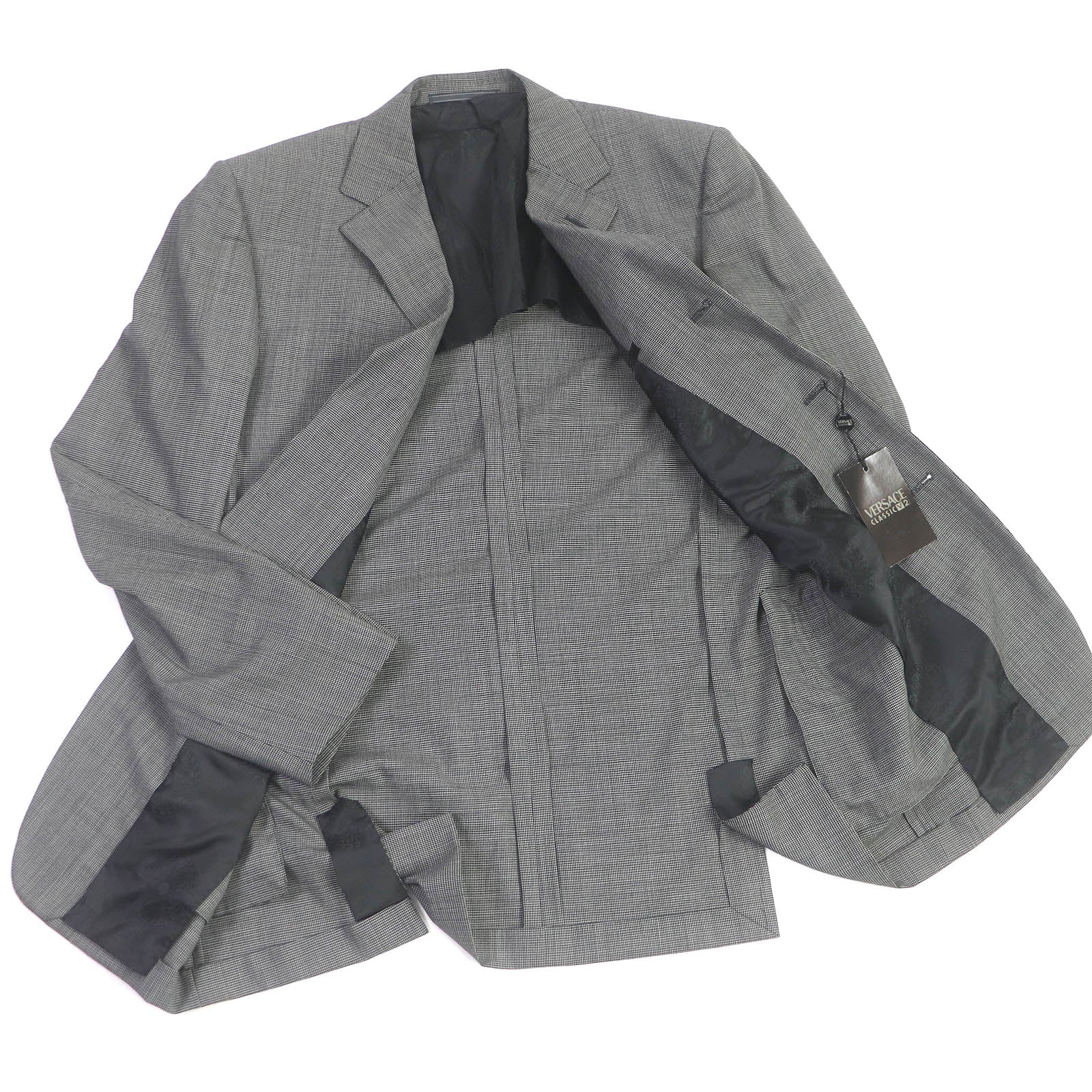 Versace Wool Suit Gray 46 Men