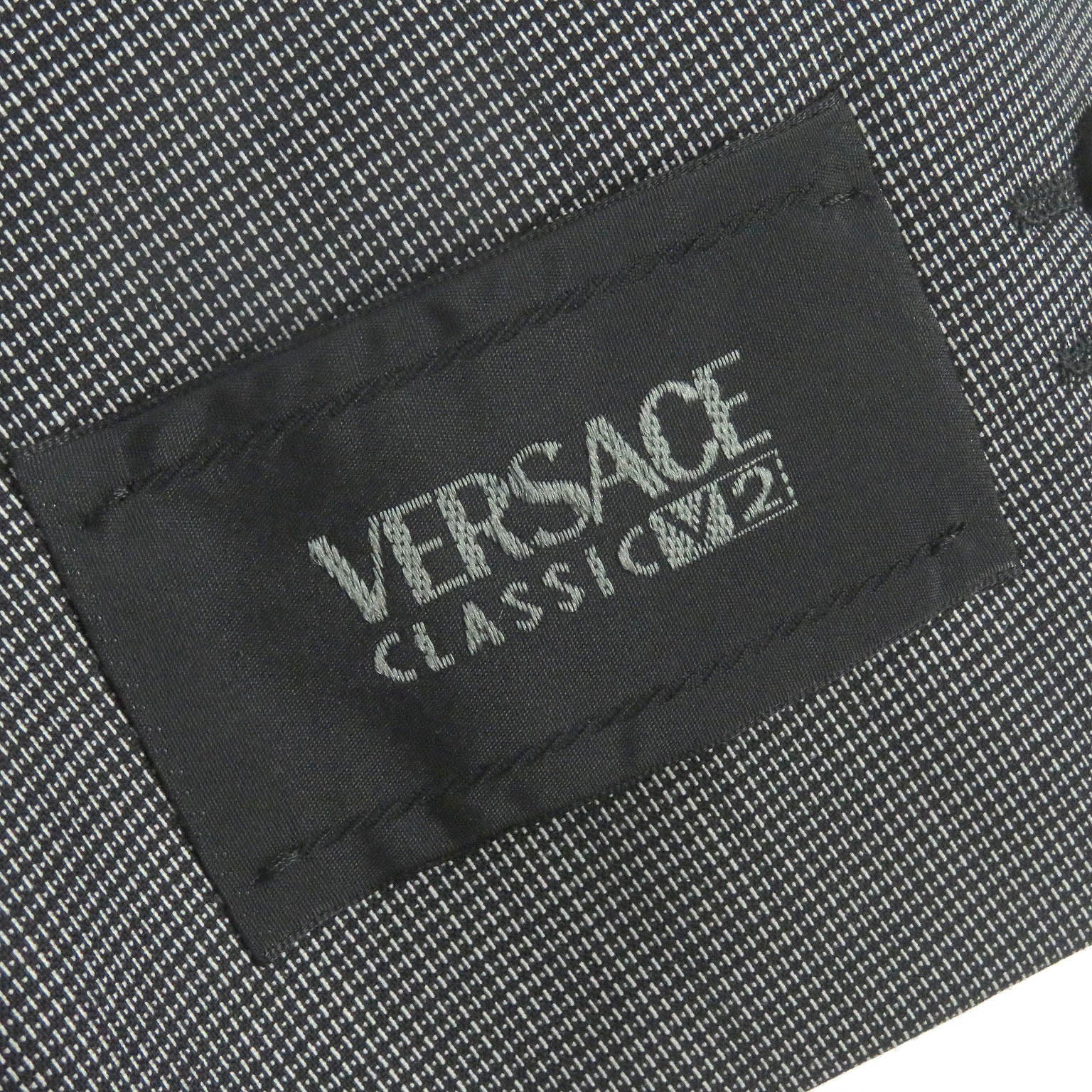 Versace Wool Suit Gray 46 Men