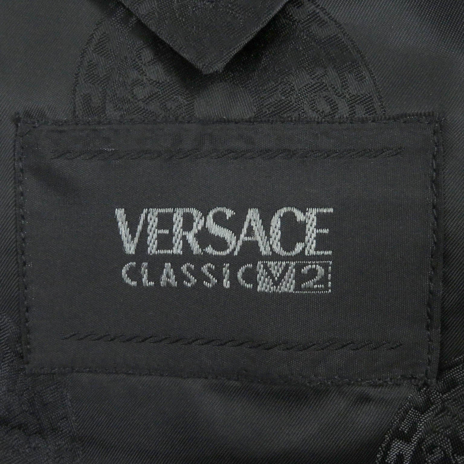 Versace Wool Suit Gray 46 Men