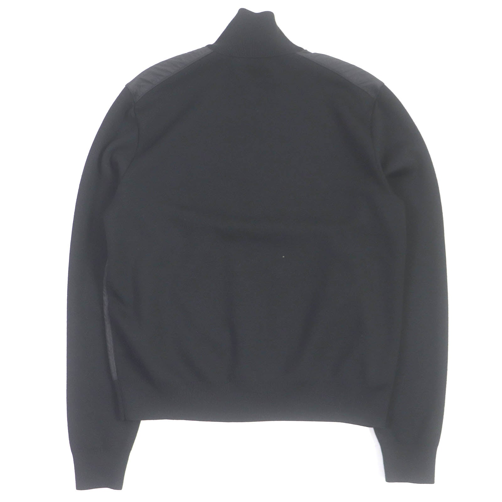 Prada Wool Zip-Up Knit Jacket Black