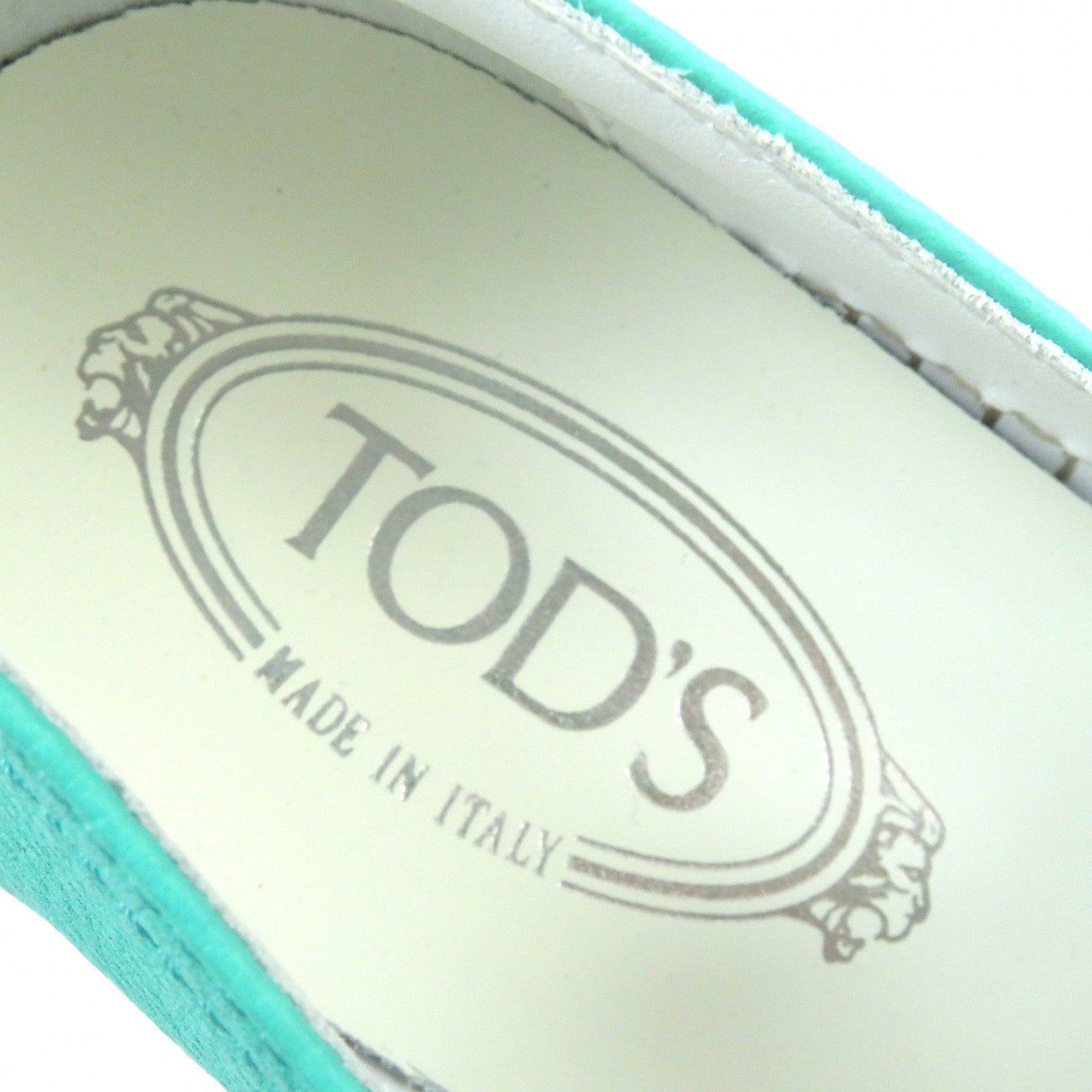 Tod's Leather Espadrilles Flats Emerald Green 38.5