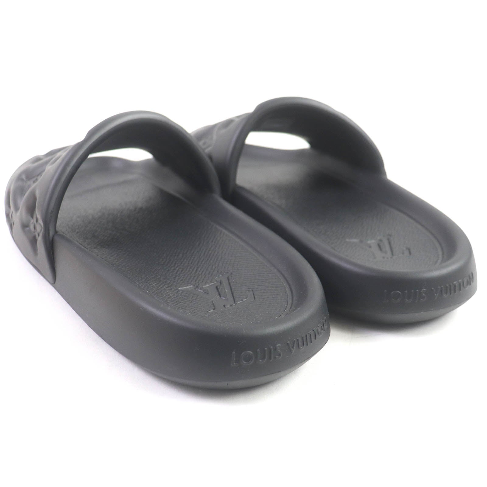 Louis Vuitton Monogram Rubber Sandals Black