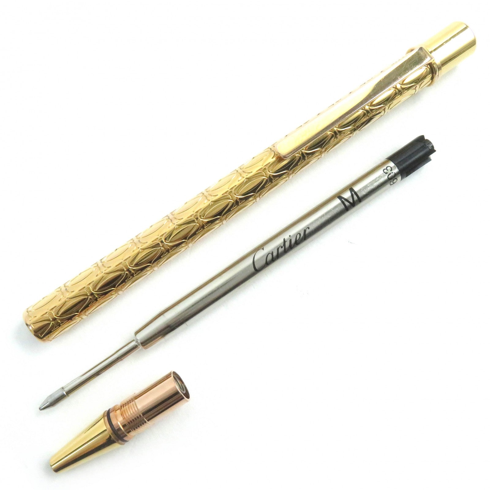 Cartier C de Cartier 2C Decor Ballpoint Pen Gold