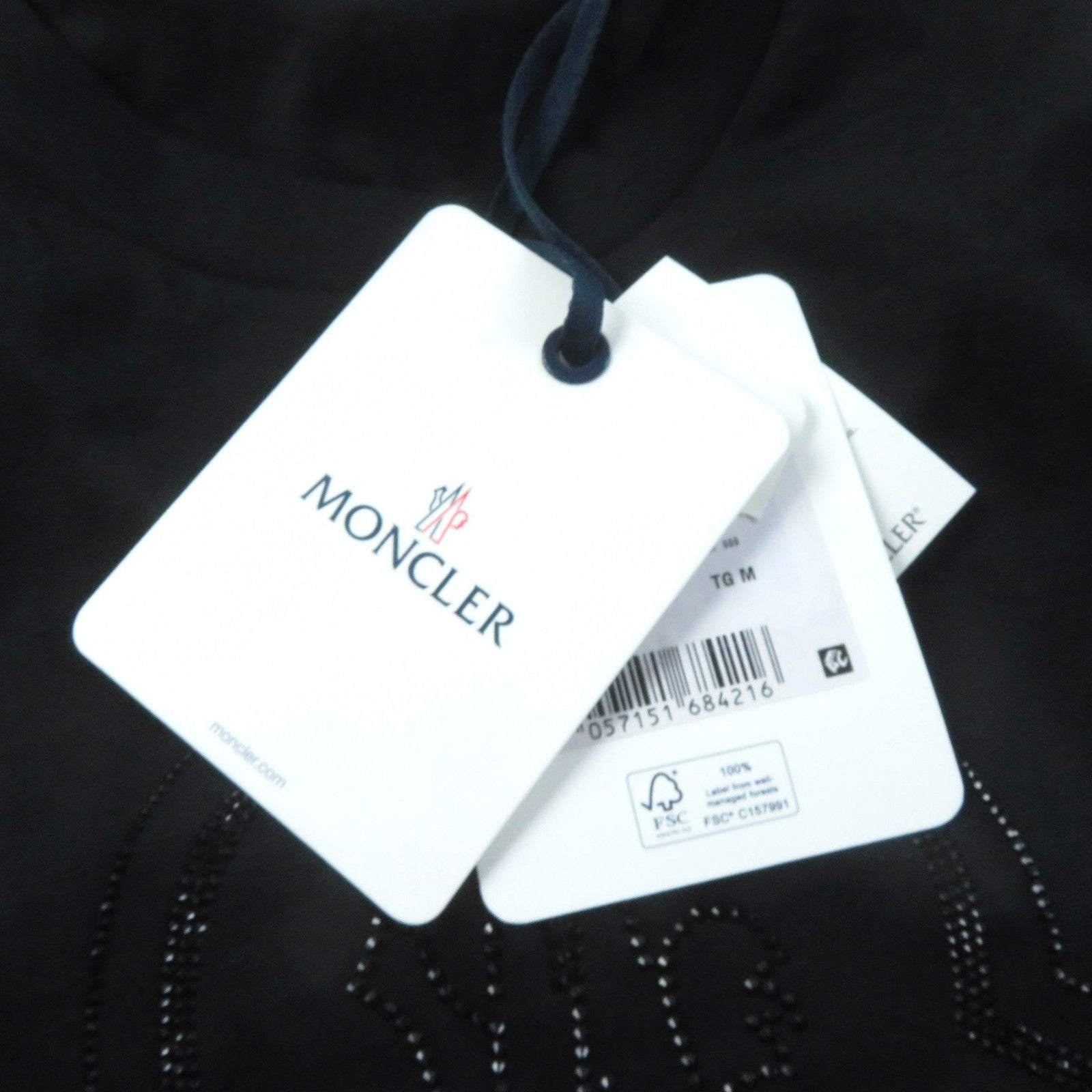 Moncler Cotton Crew Neck T-Shirt Black M Women