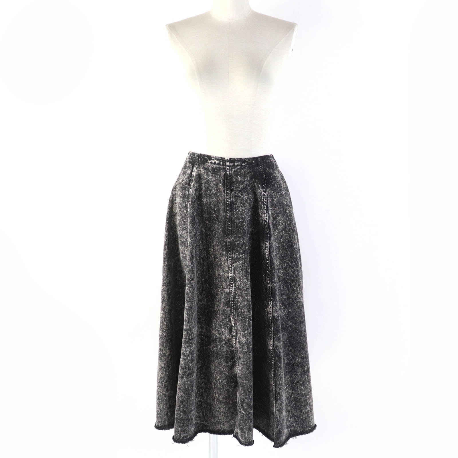 MARNI Black Denim Flare Skirt Women