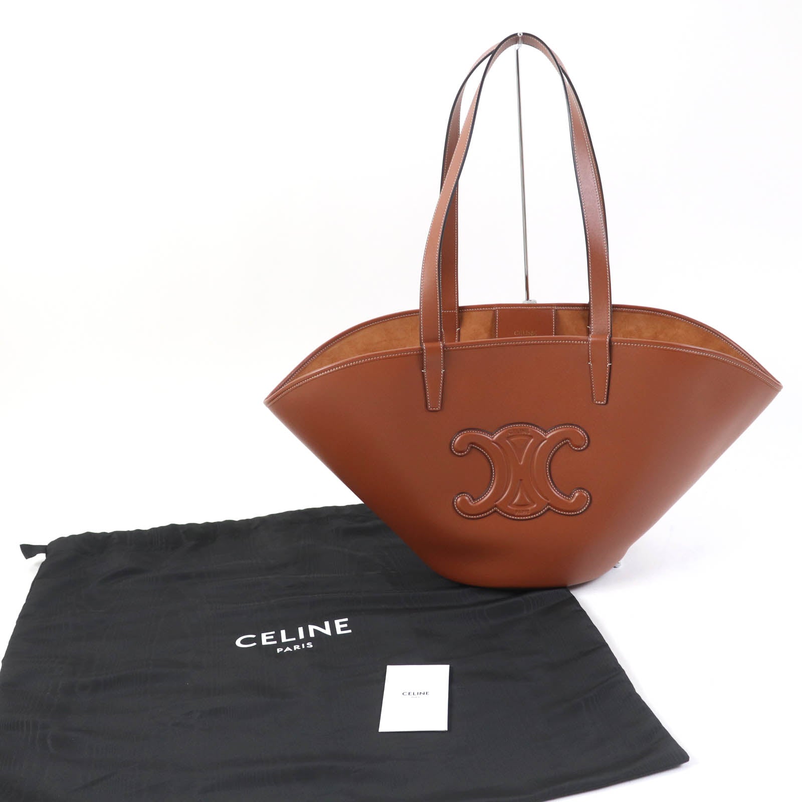 Celine Cuir Triomphe Medium Tote Bag Tan