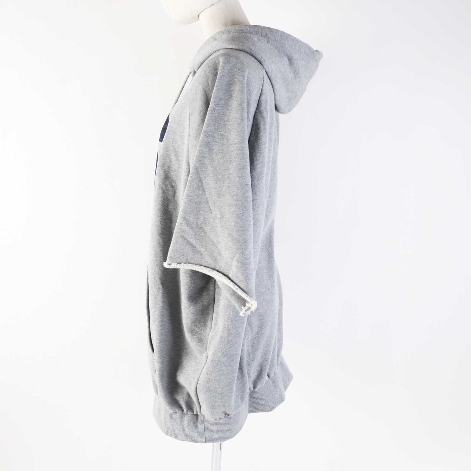 Celine Cotton Patch Oversized Hoodie Dress XS