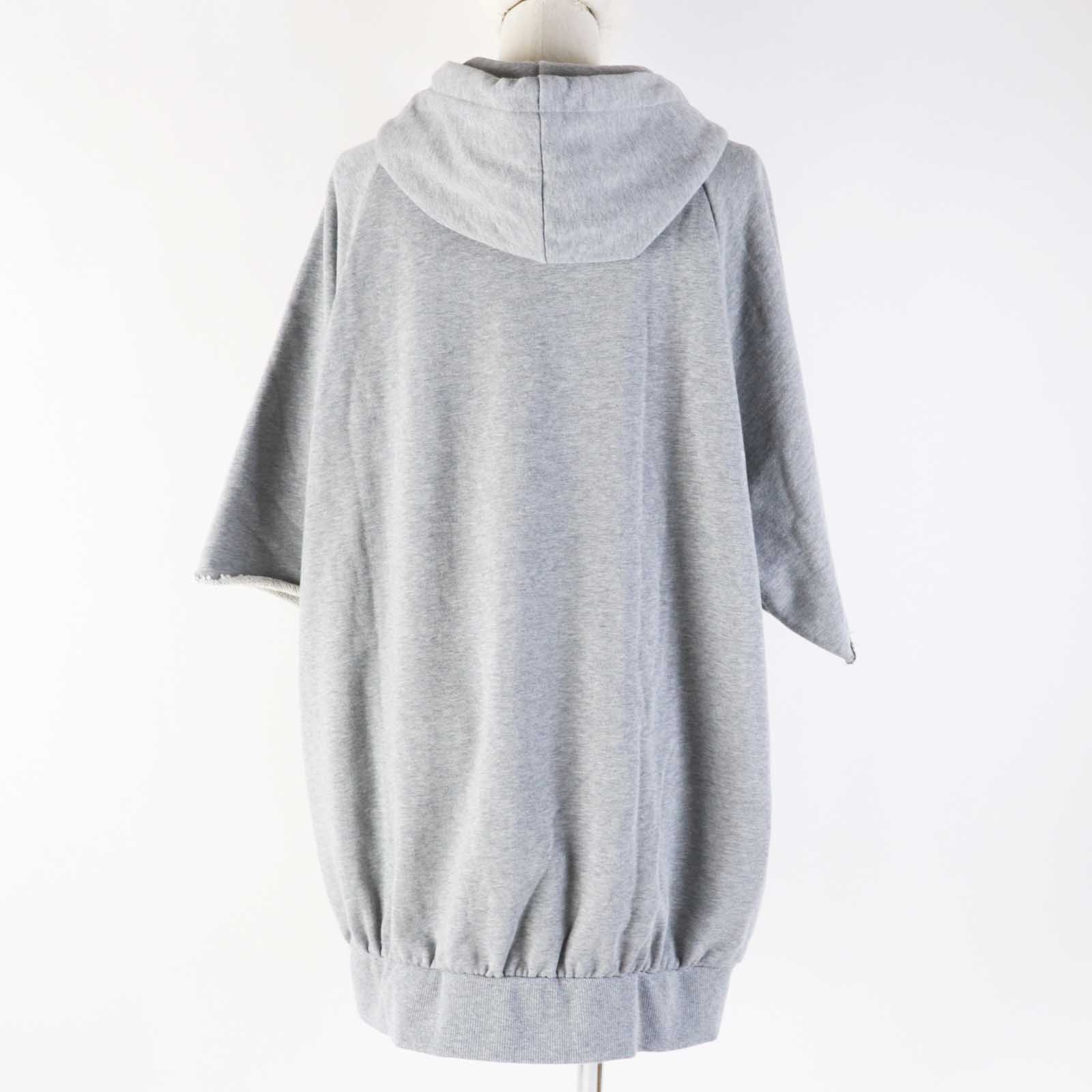 Celine Cotton Patch Oversized Hoodie Dress XS