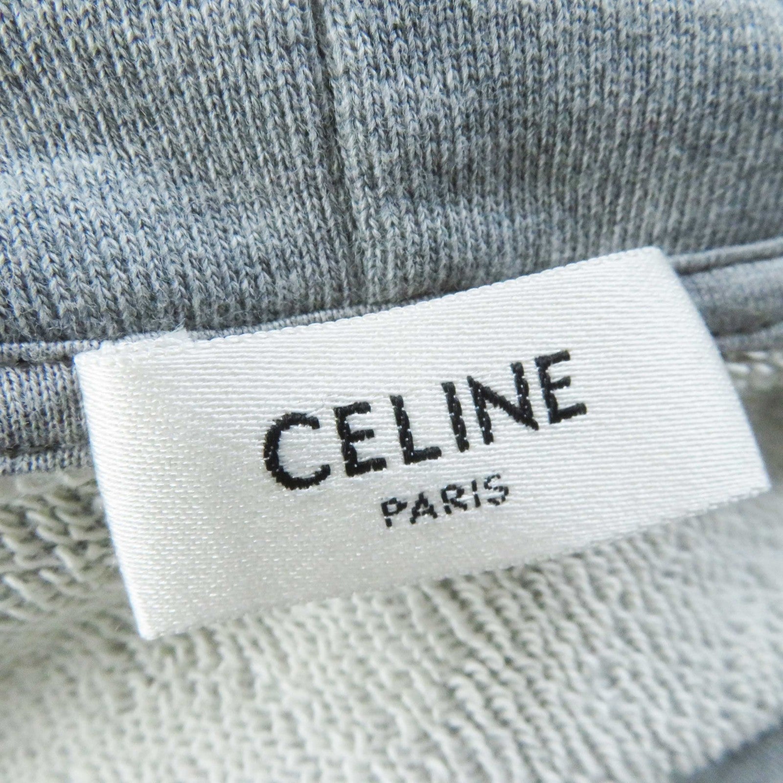 Celine Cotton Patch Oversized Hoodie Dress XS